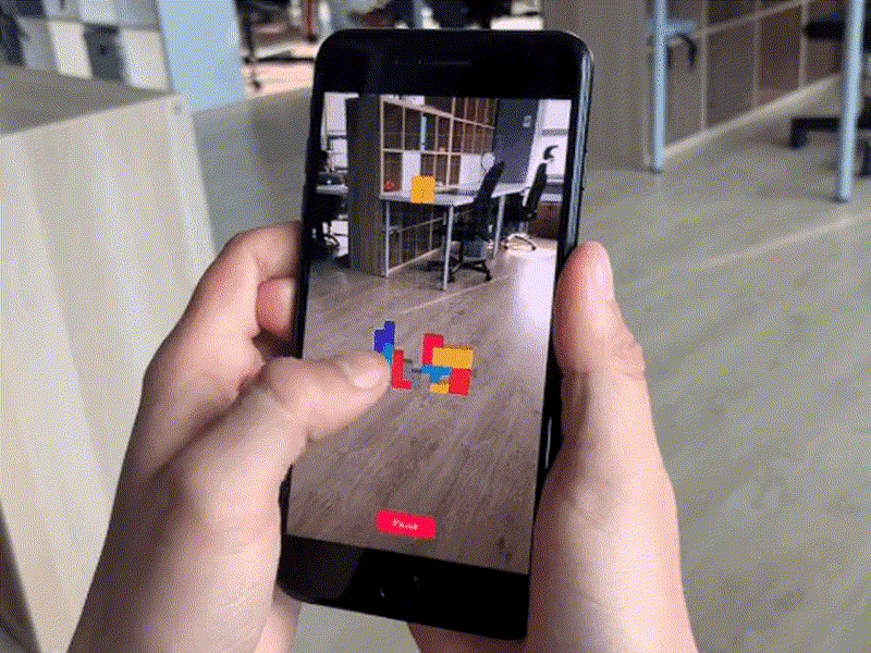 Augmented Reality Tetris Game