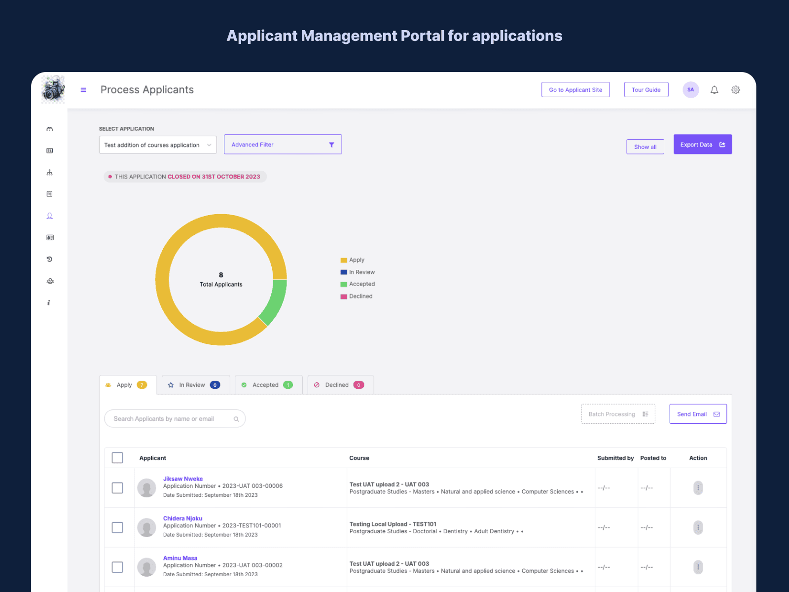 Applicant Management