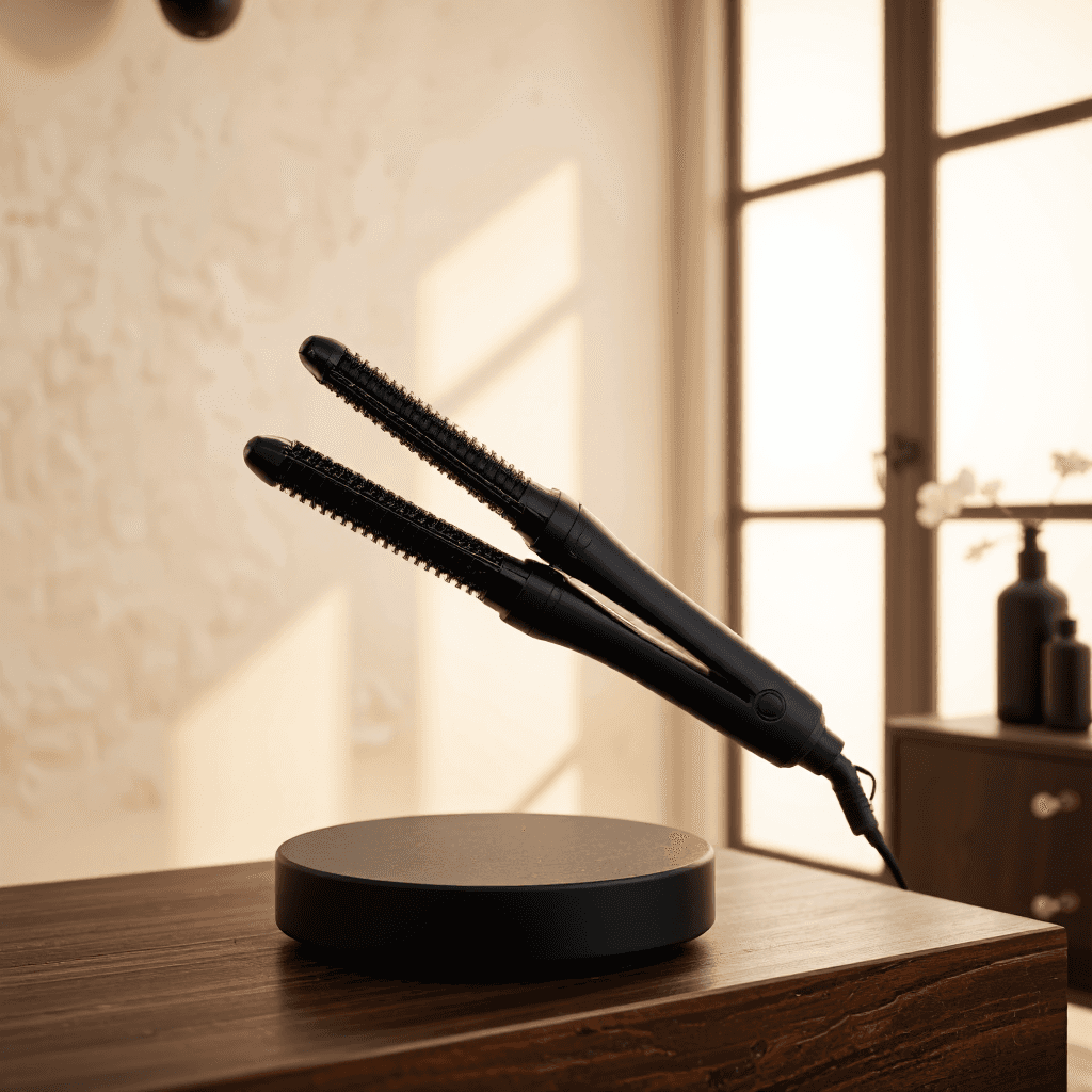 product photography of a hair styling tool with multiple prongs for detangling hair