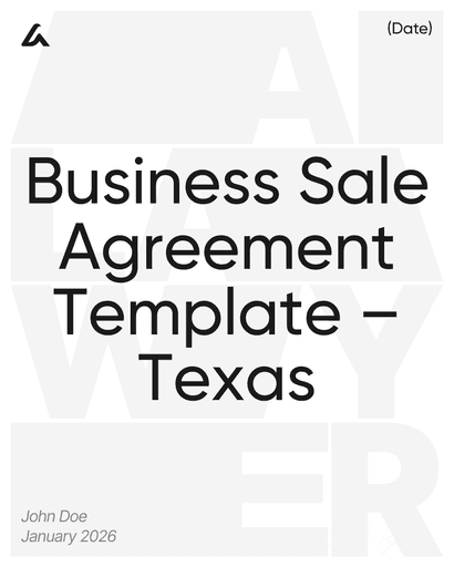 Business Sale Agreement Template – Texas