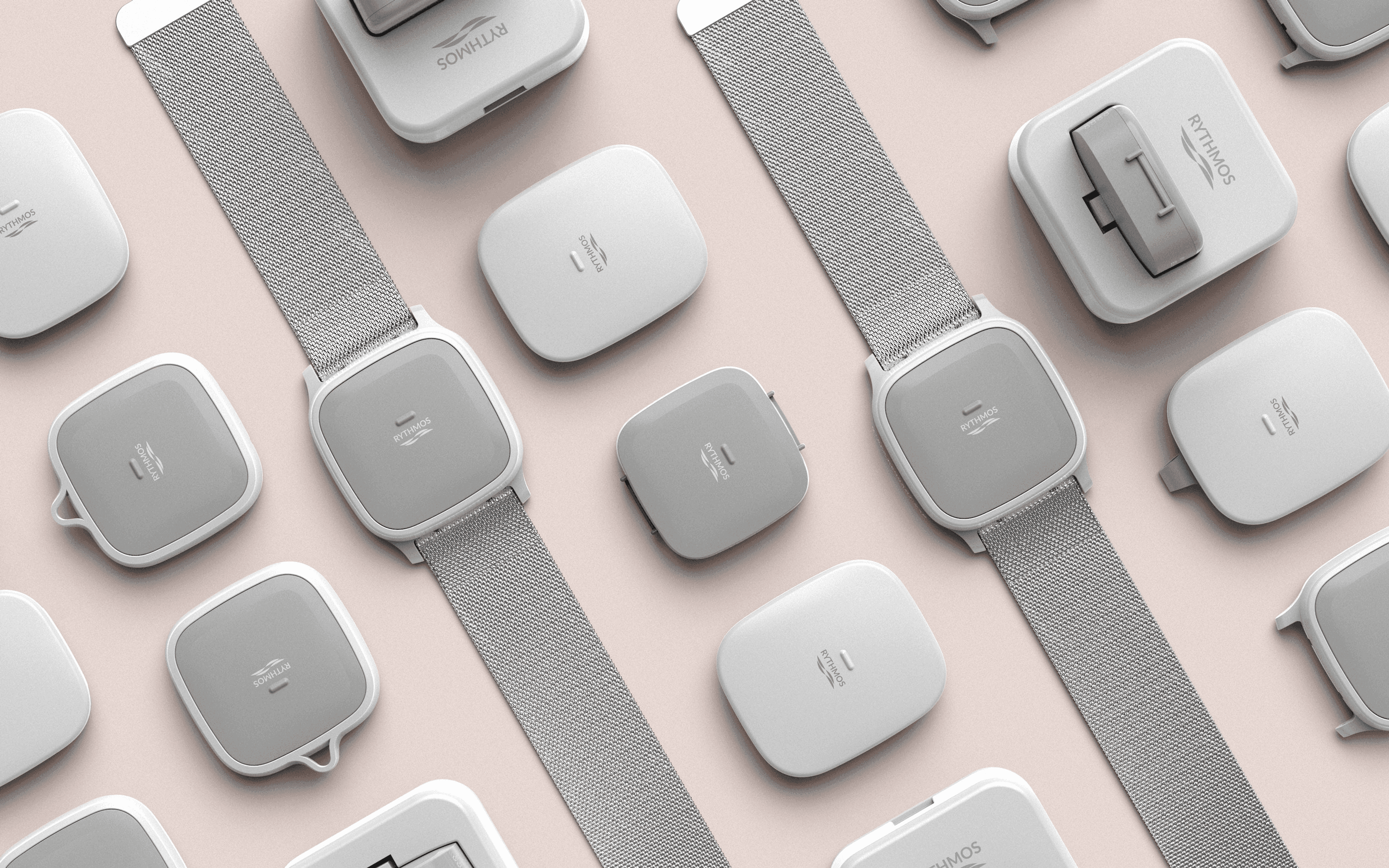 Assortment of wearable devices designed for patient tracking.