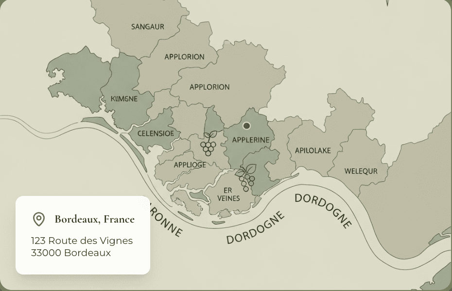 A vintage map of the domaine location