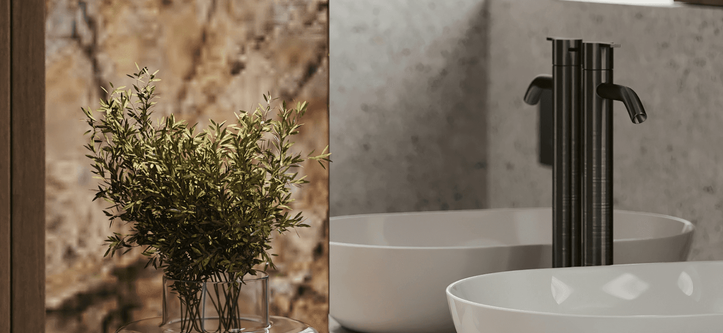 A refined bath area of a hotel