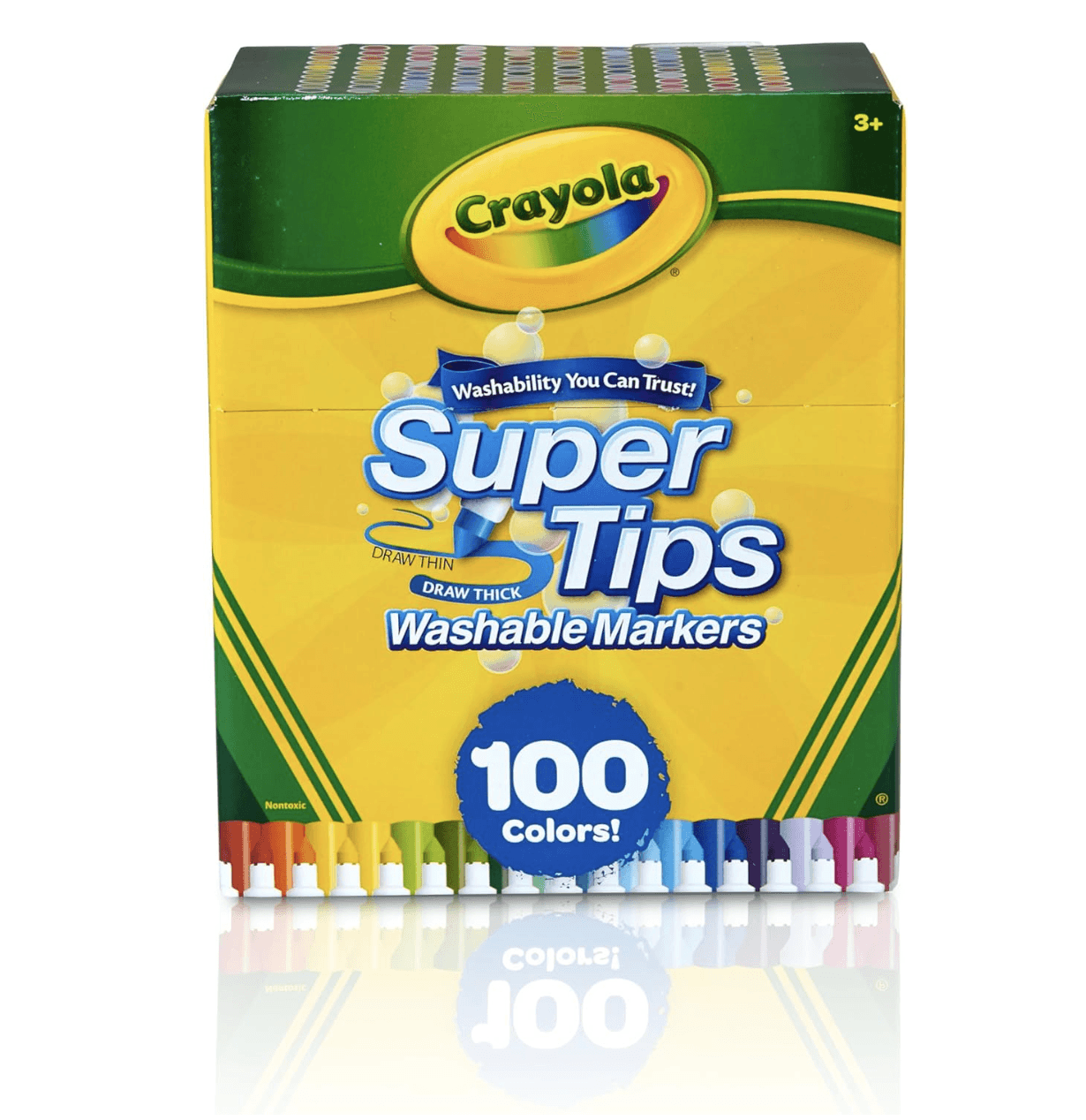 100 Crayola Washable SuperTips Markers Set