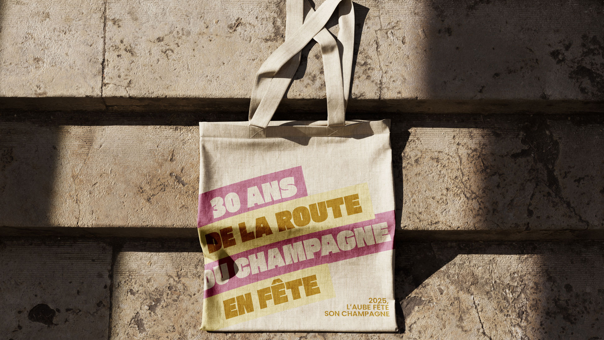 Tote bag 30 ans de la route du champagne en fête.