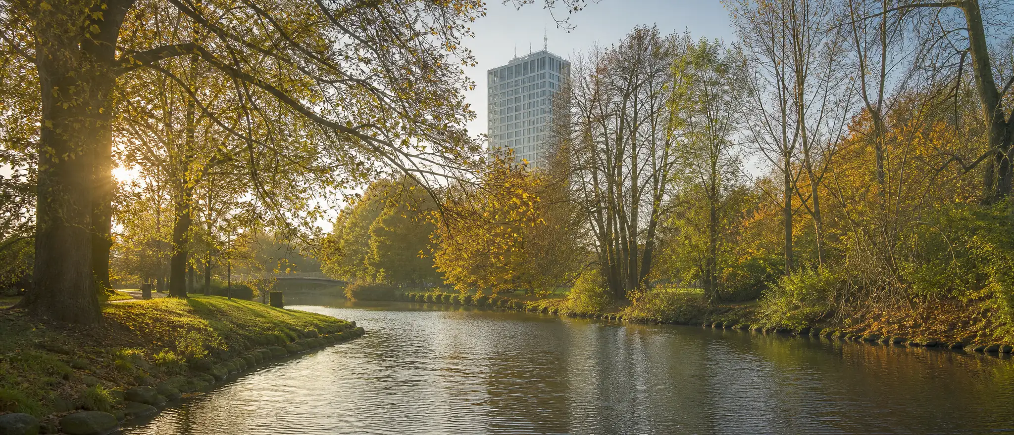 Stadtansicht aus Kreis Gütersloh, Symbolbild für mittelständischen Pflegemarkt im Kreis Gütersloh