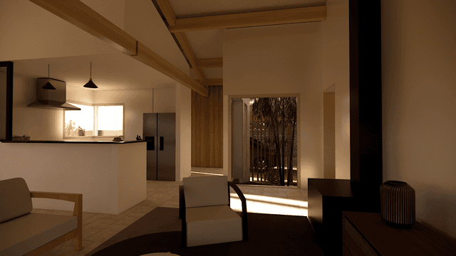 modern house with big windows