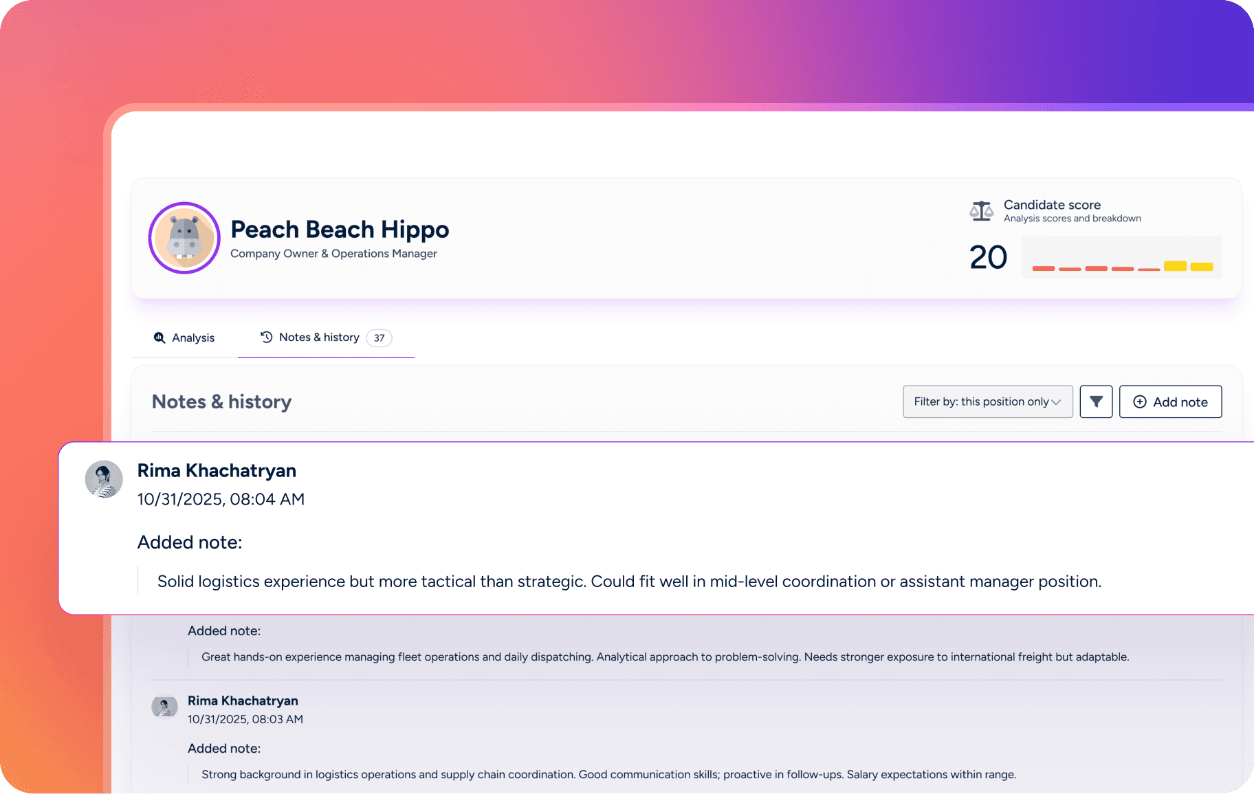 AI assisted profile enrichement and standardisation