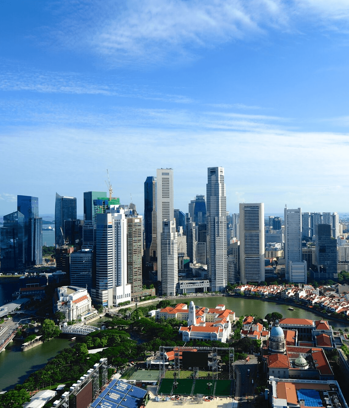 Singapore City, Singapore, Urban Skyline, Aerial View, Day | iStockPhoto