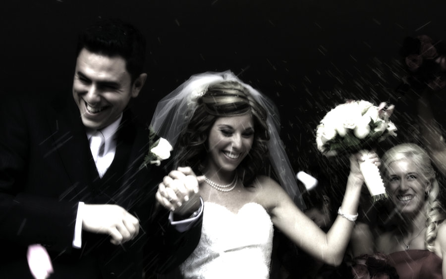 Quiet ceremony moment before the celebration begins