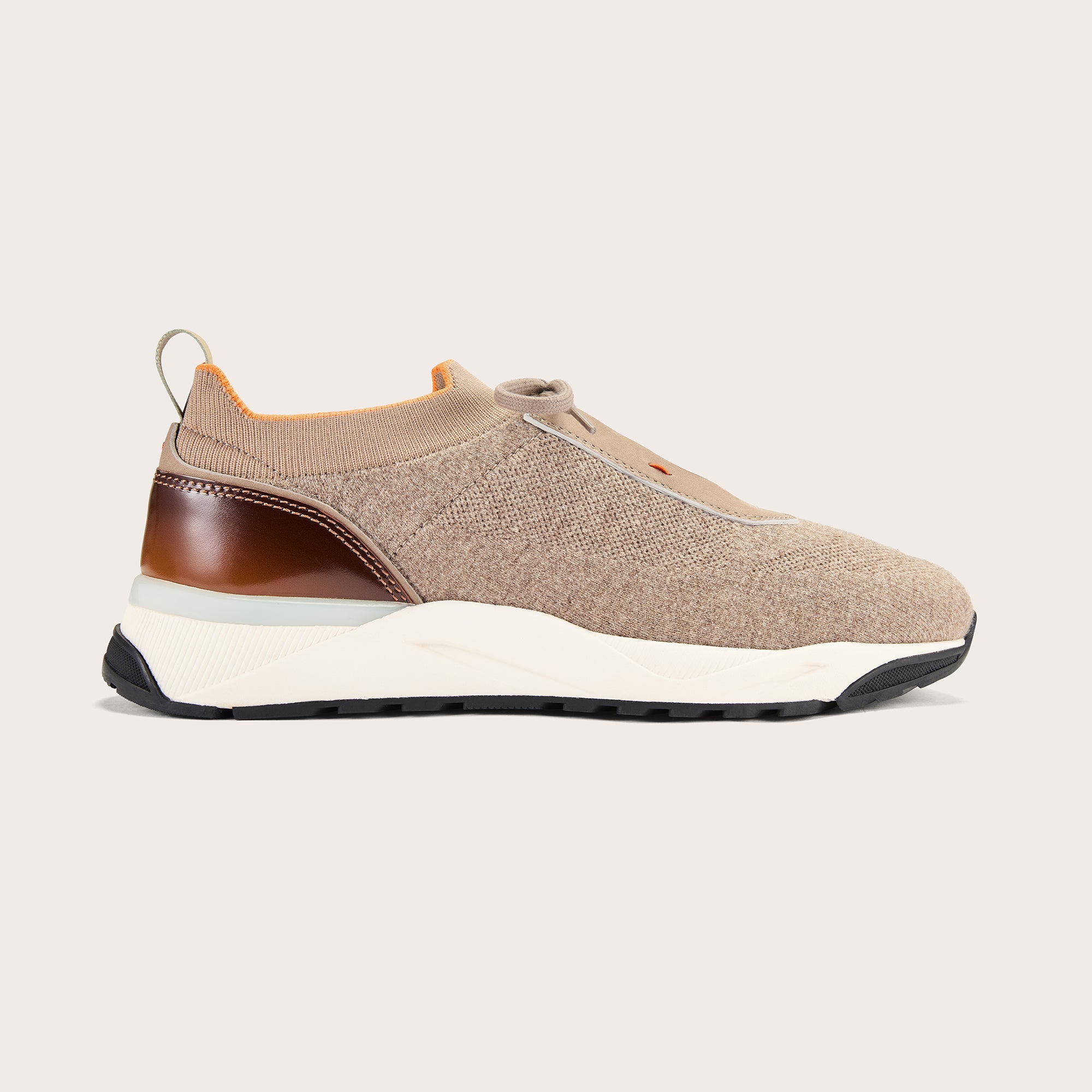 Men's Brown Knit Sneakers - Mandelli UK