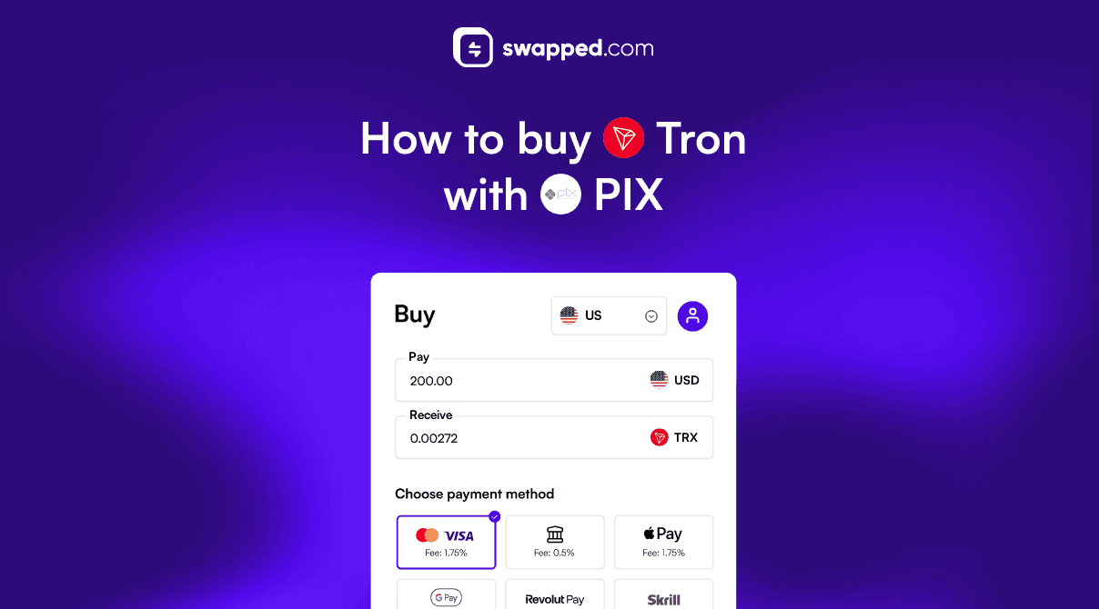 How to buy Tron (TRX) with PIX
