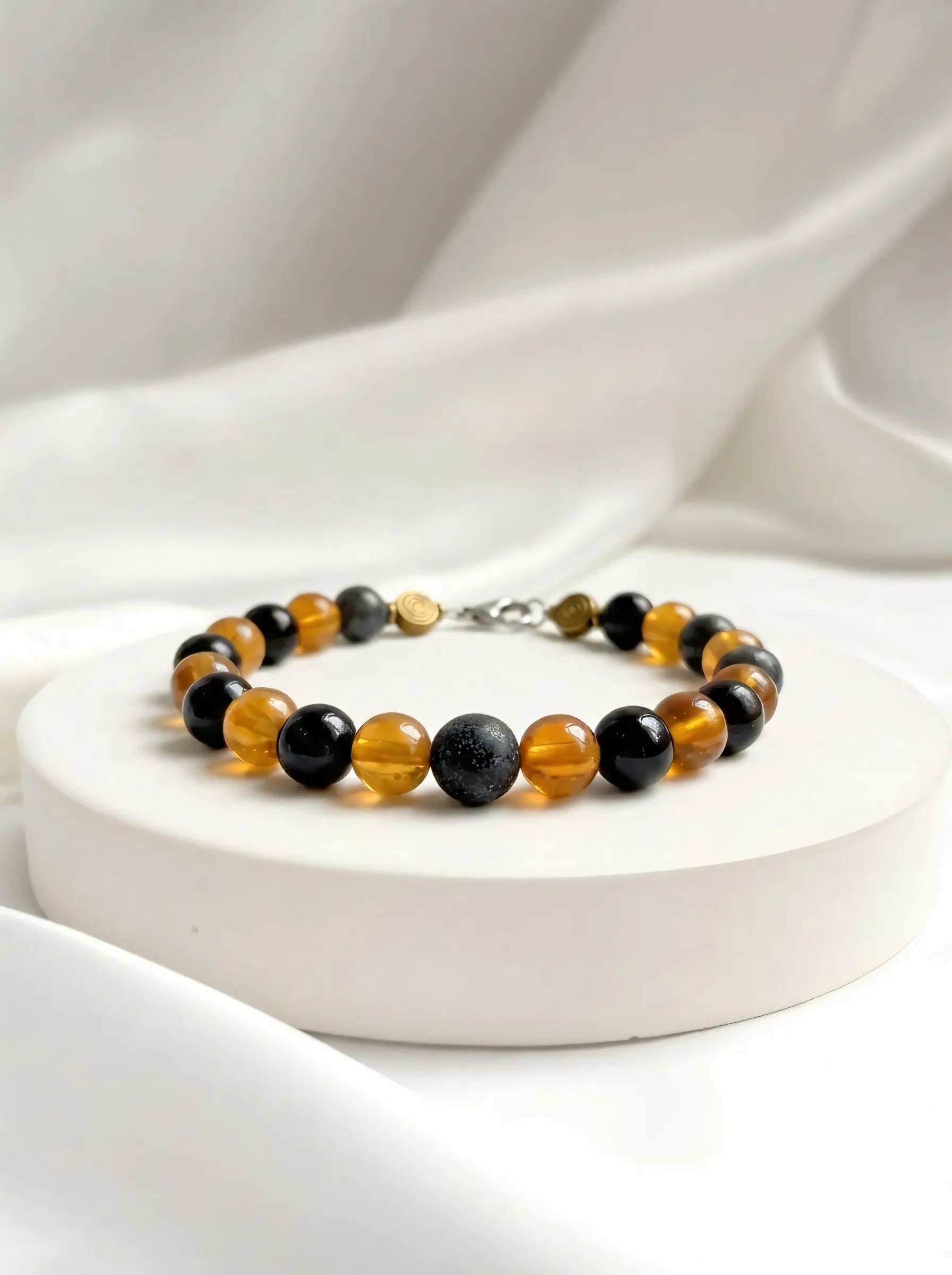 Lucky maxima bracelet in a studio setting.