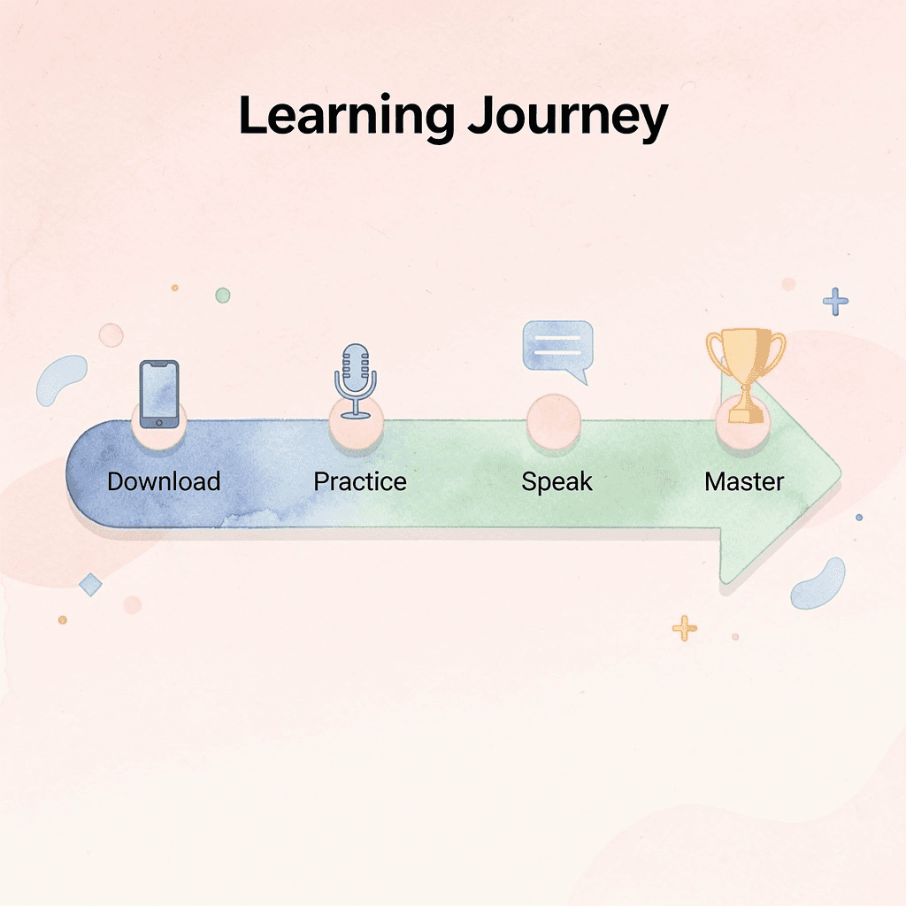Learning progression from download to mastery