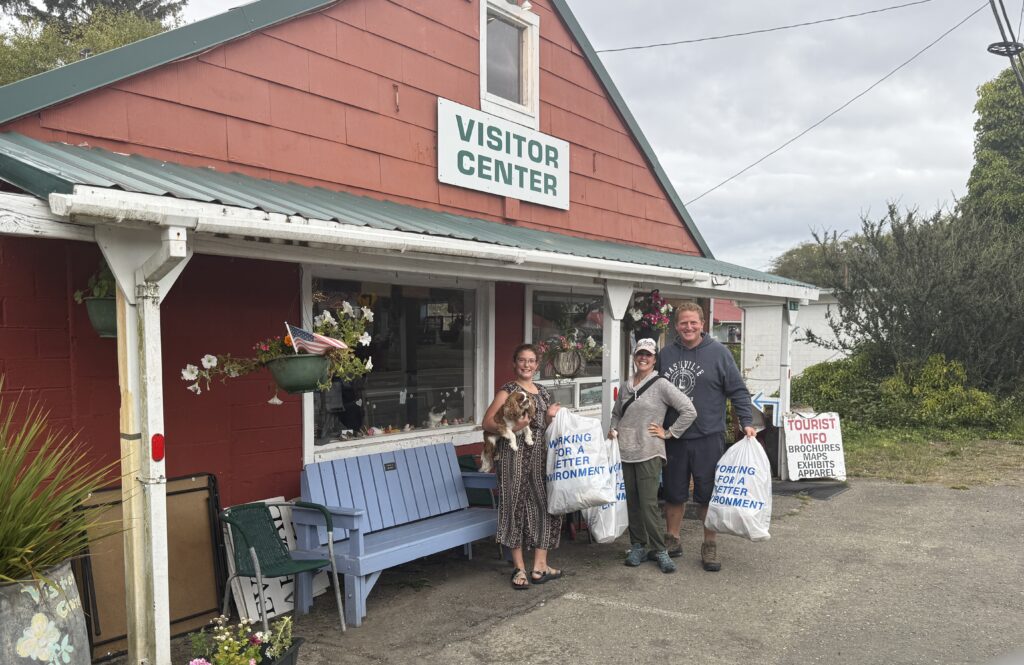 Volunteering with the local community near Sekiu, Washington