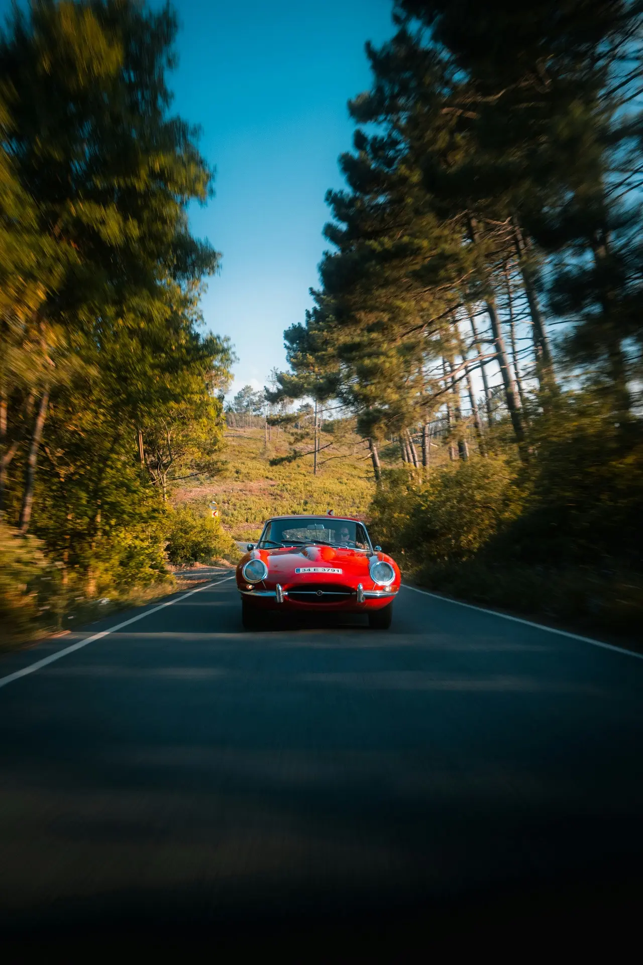 Legendary Jaguar E-Type, a masterpiece of British design and emotion — where classic beauty meets modern sustainable mobility.