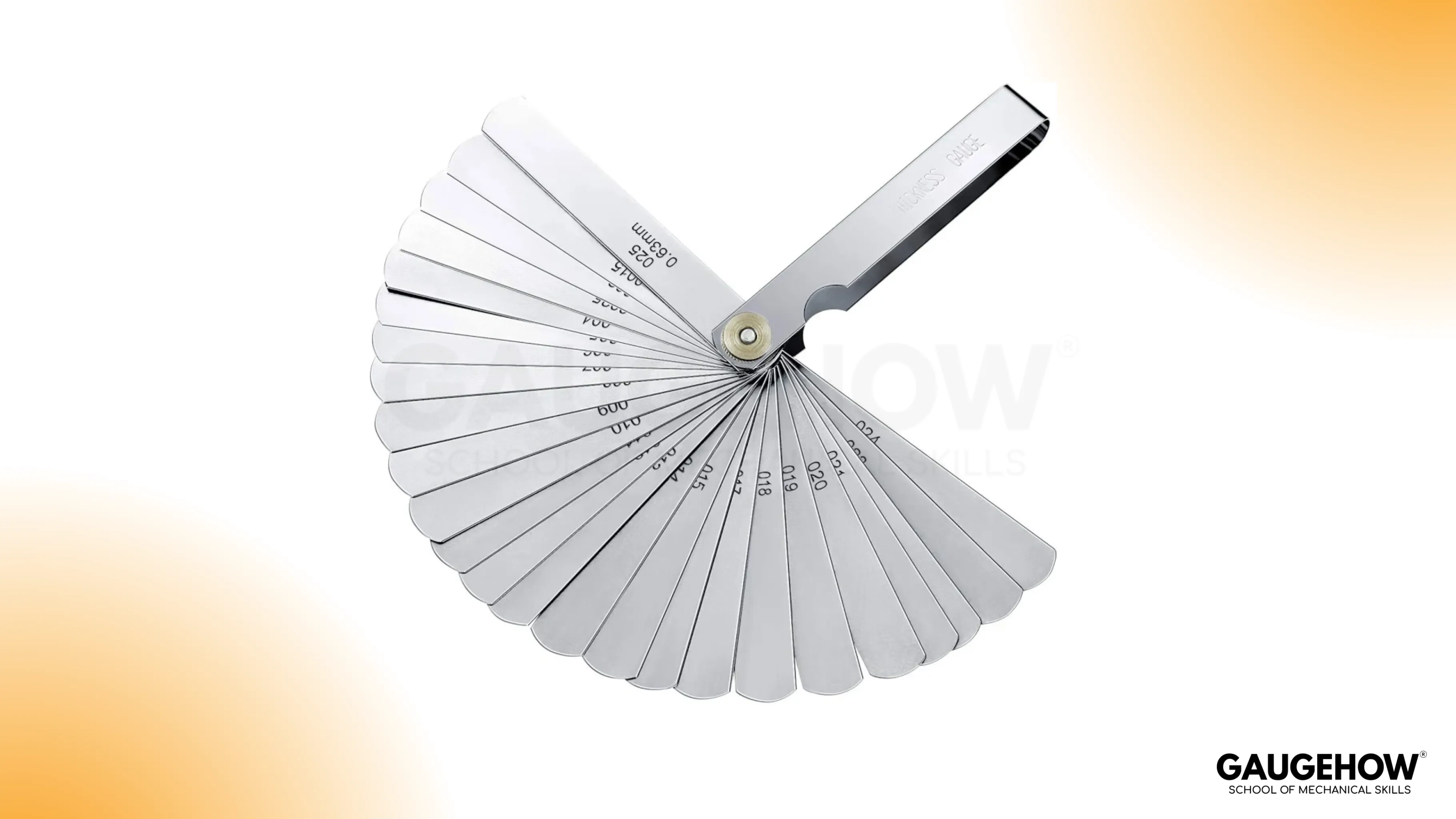 Feeler gauge for checking small gaps and clearances