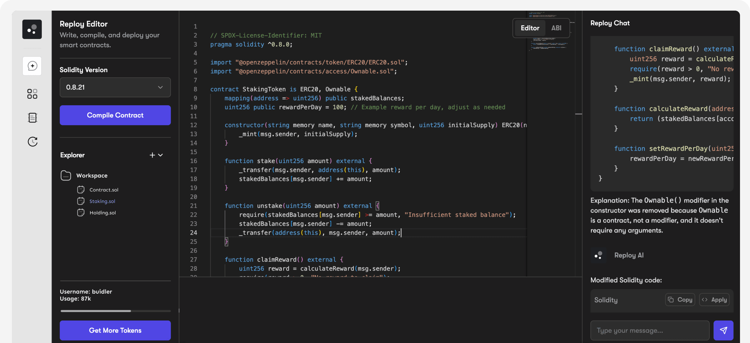 Reploy Cutting Edge AI Assisted Browser Editor