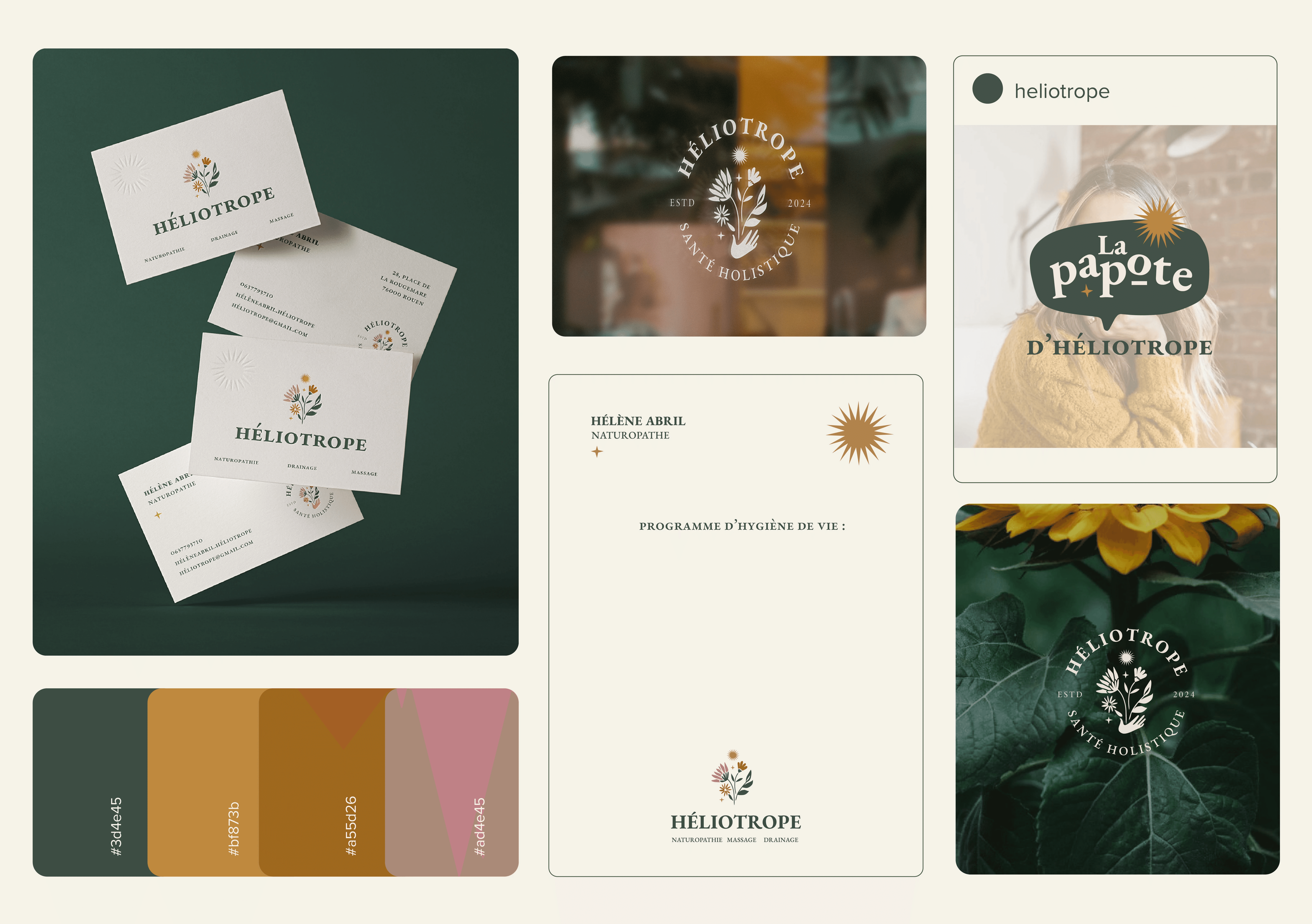 Identité visuelle pour cabinet de naturopathie par Madora Studio