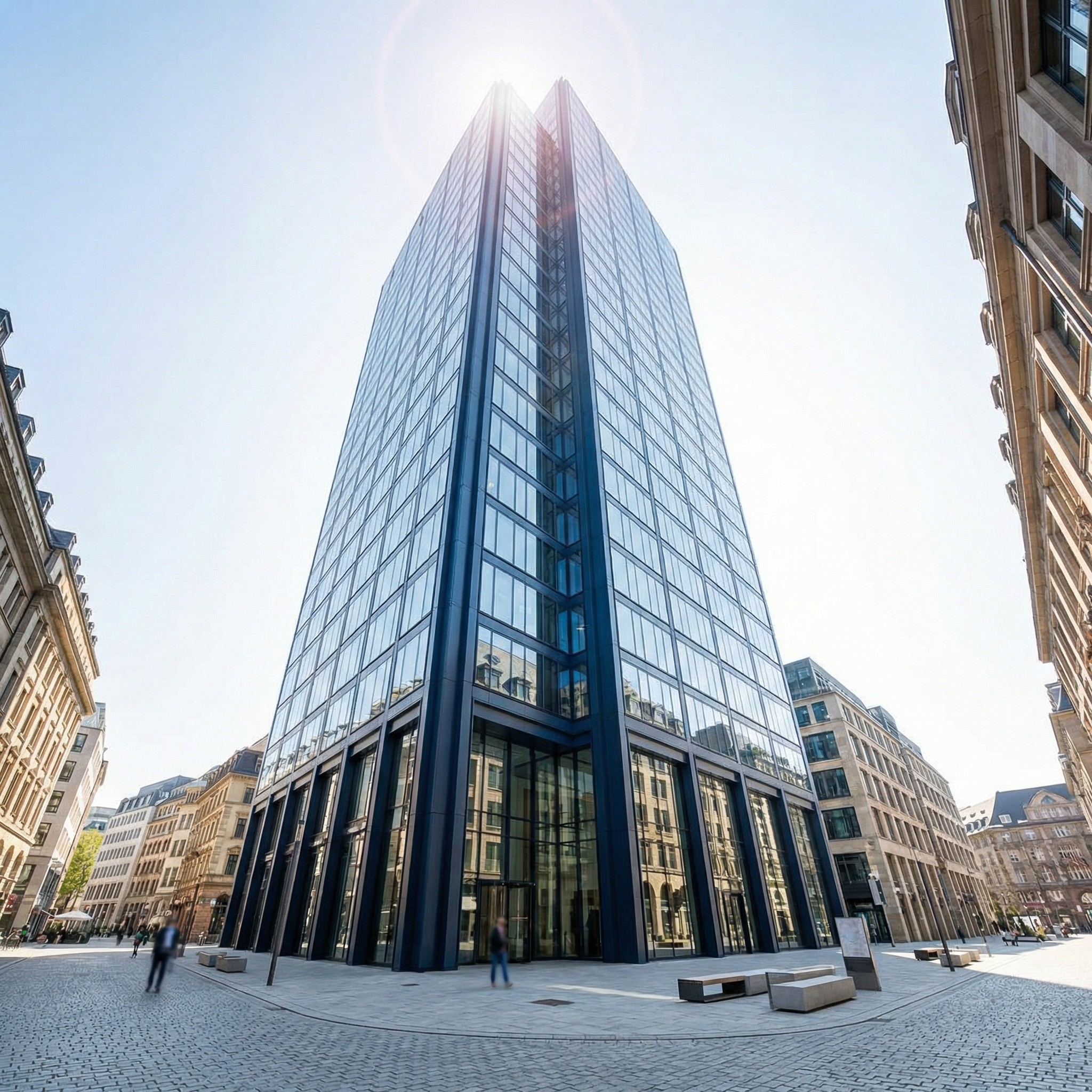 modern house in snowy landscape