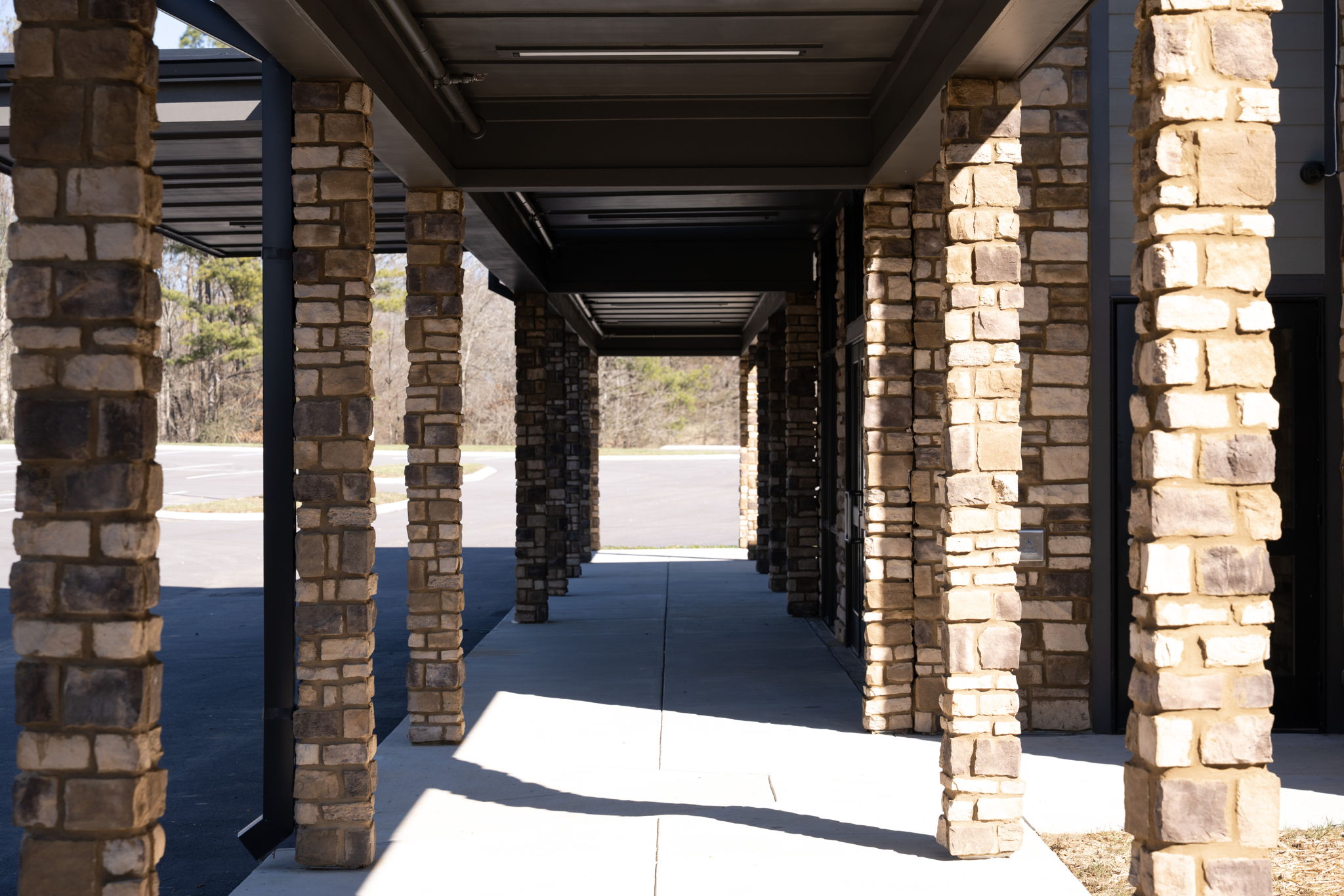 Covered parking for a large scale multi-family apartment building