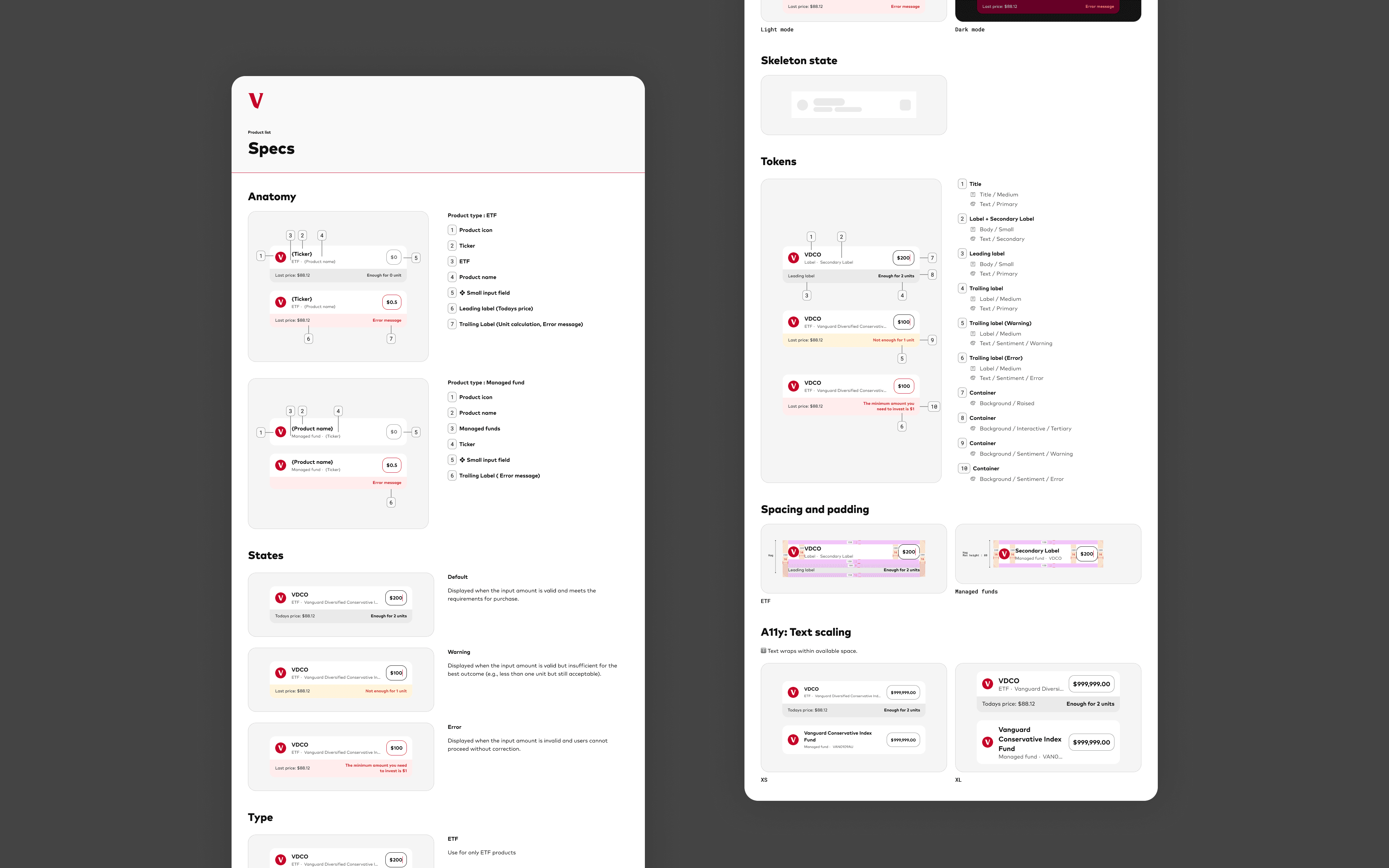 Example of screen breakdown
