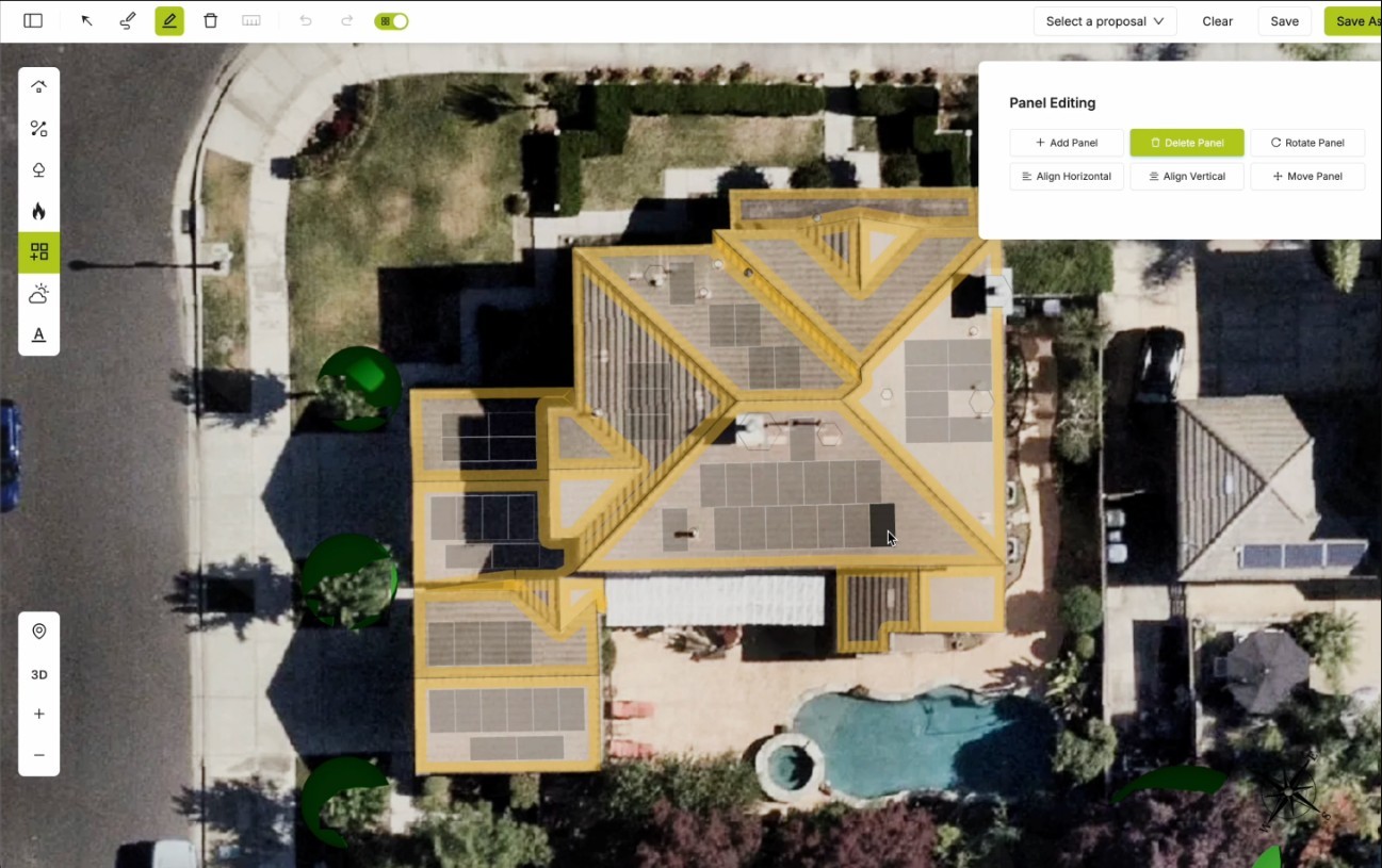Image showing the interactive panel display features of Aerialytics Plug and Play Tool