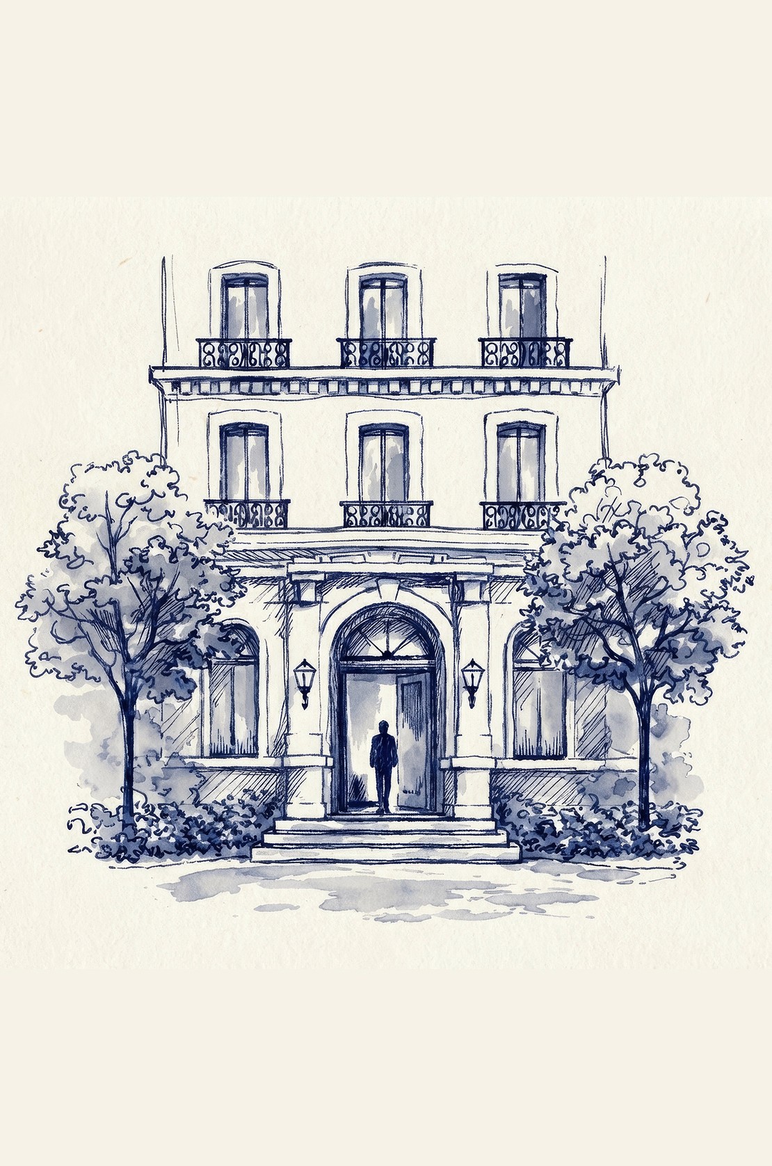 Wedding flowers resting on chair