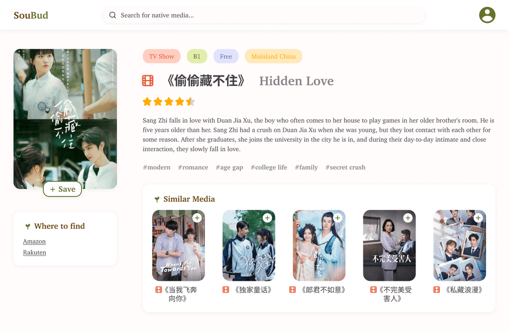 SouBud Media Info Screen