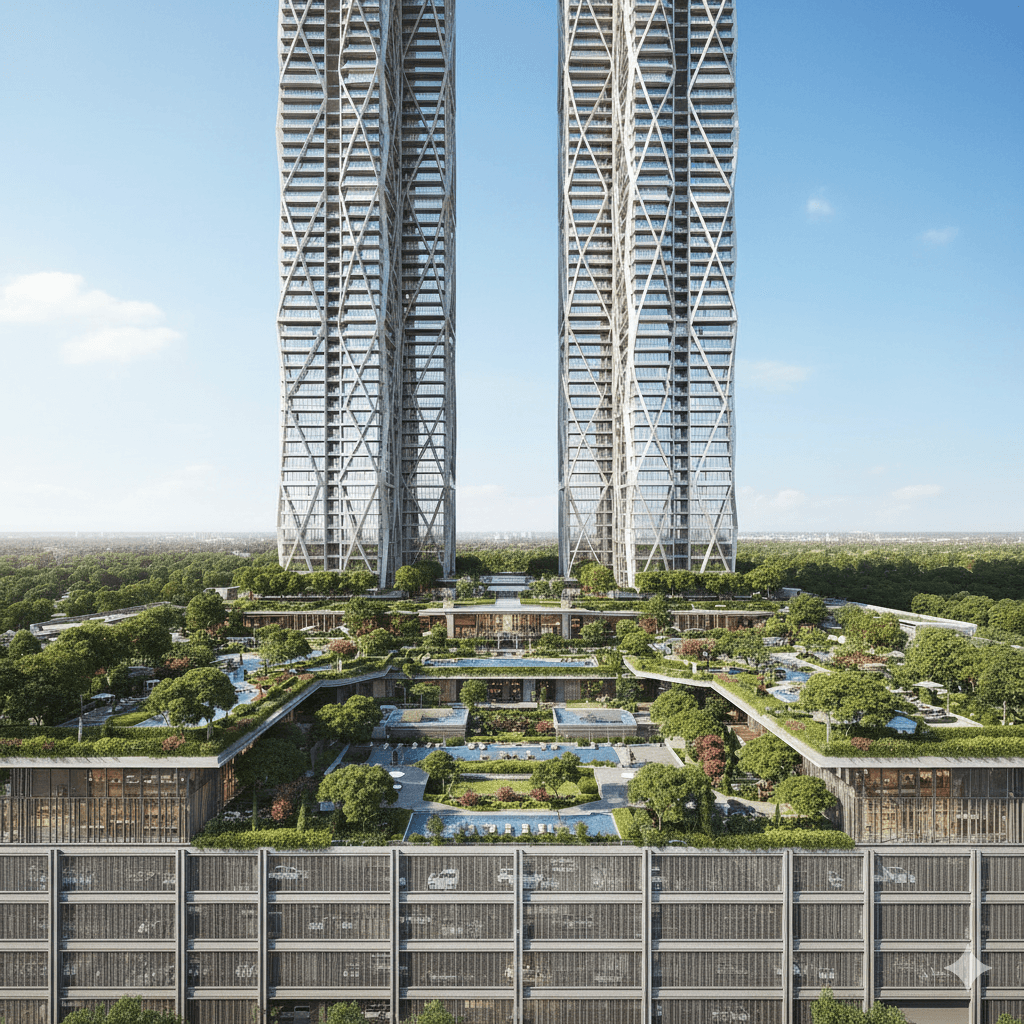 M3M The Cullinan Noida: Elevated residences and podium