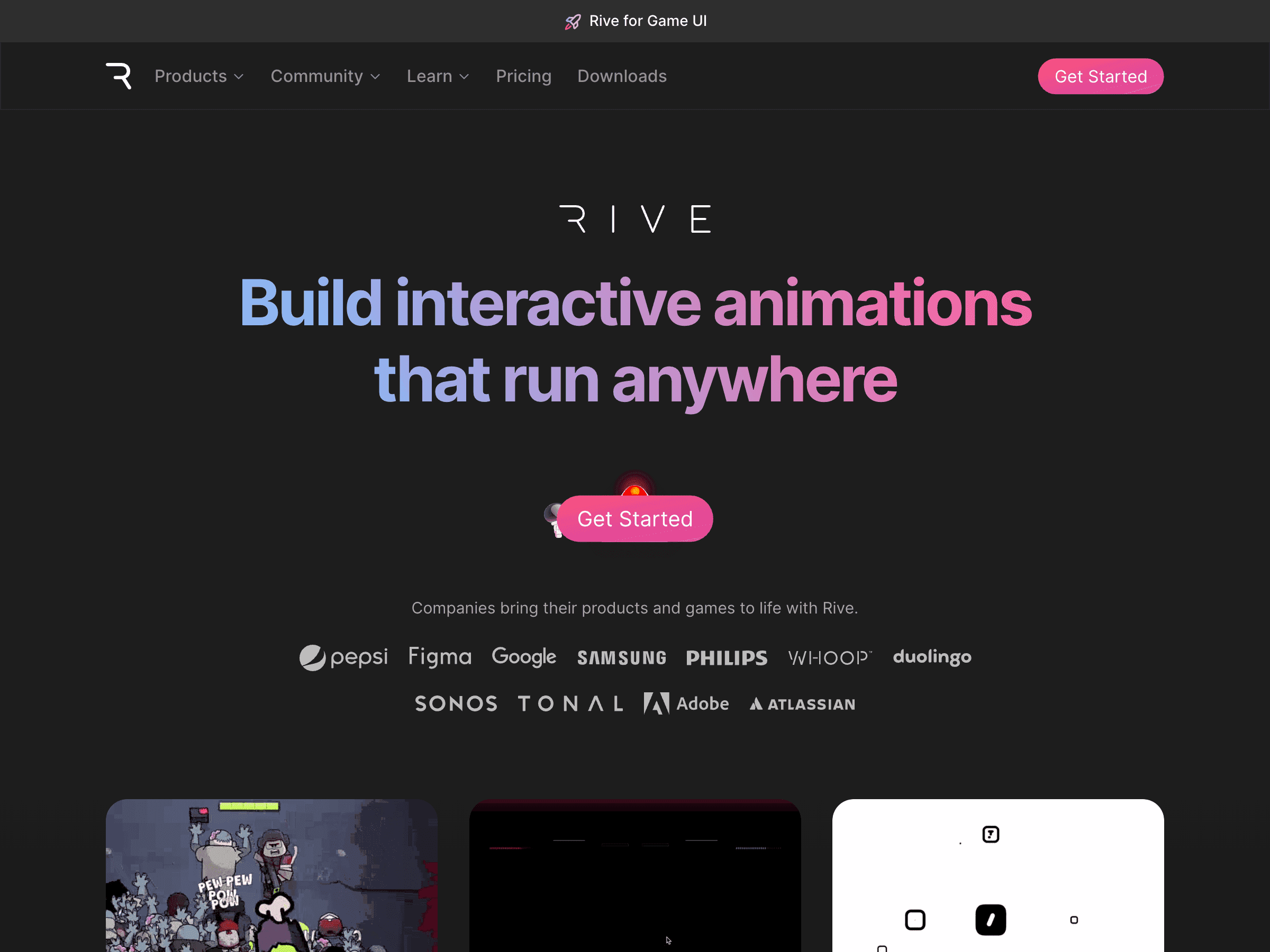 Rive website