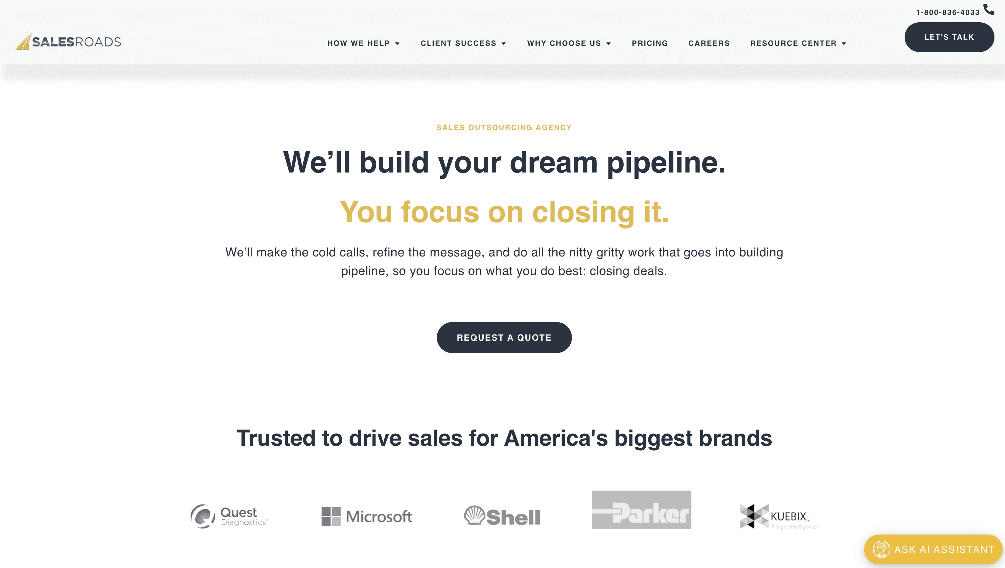 salesroads: outsourced sdr services 