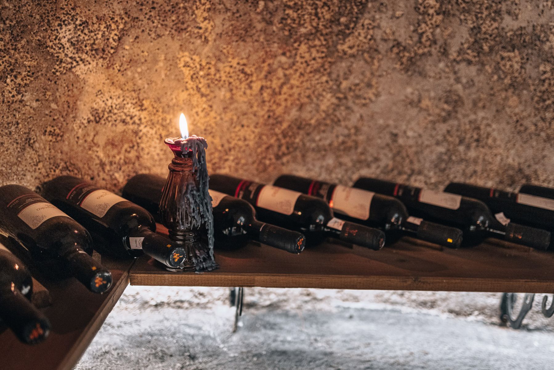 private cellar with nice wines in our santorini villa