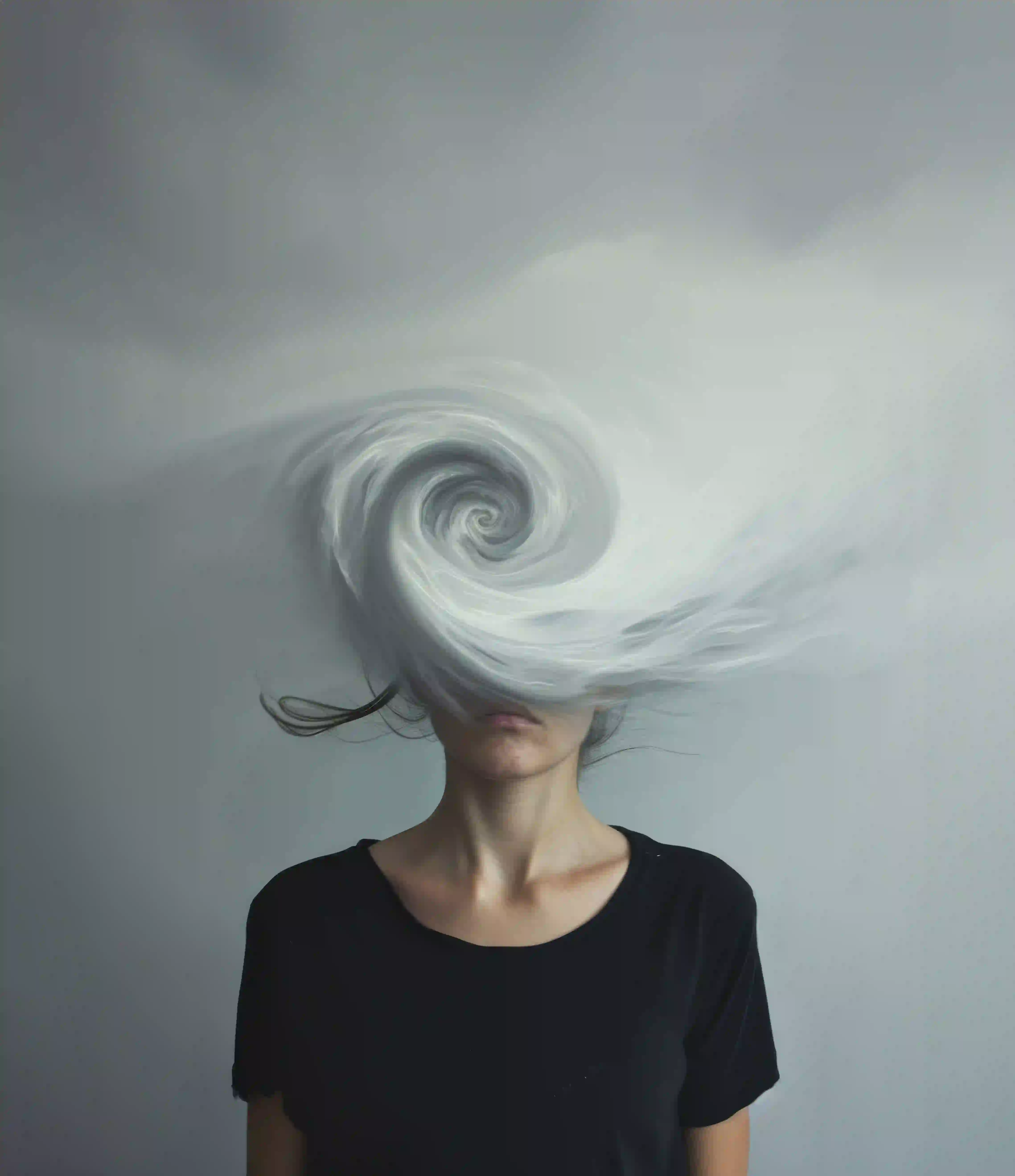 Overthinking yaşayan bir kişinin zihnindeki düşünce karmaşasını simgeleyen görsel