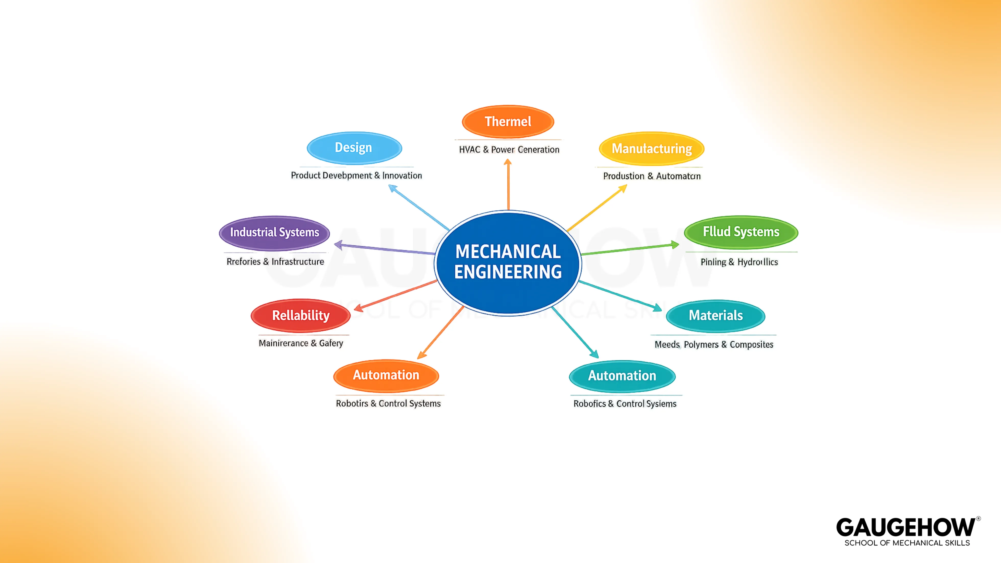 mechanical engineering branches and scope diagram