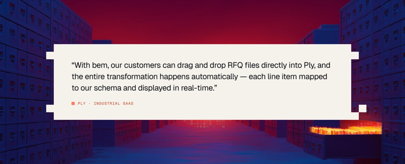 bem — Customer proof banner