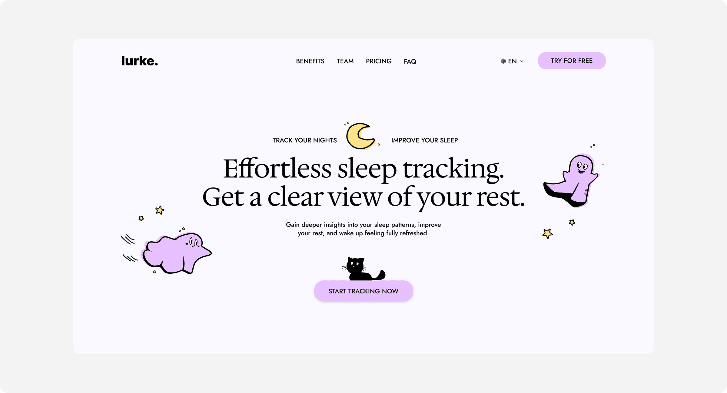 Lurke Hero Section Example