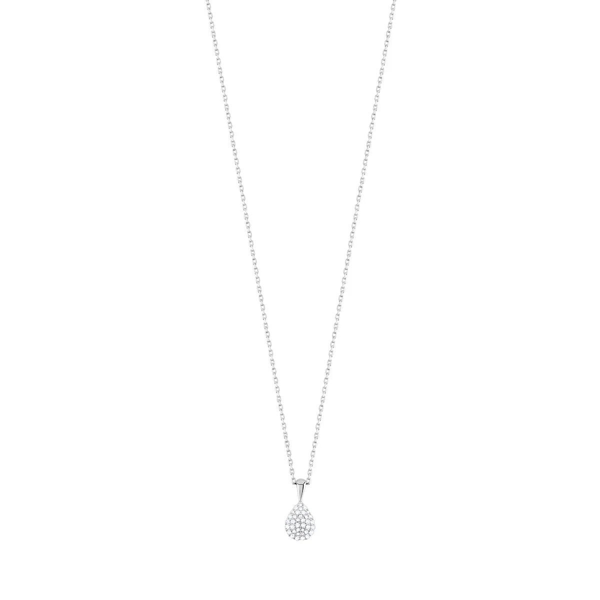 Collier en or blanc 375 serti de diamants