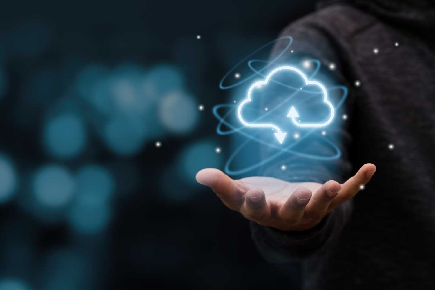 Computação em nuvem representando armazenamento e gestão de dados para otimização de custos de TI - FindUP - Cloud Storage e Cloud Computing