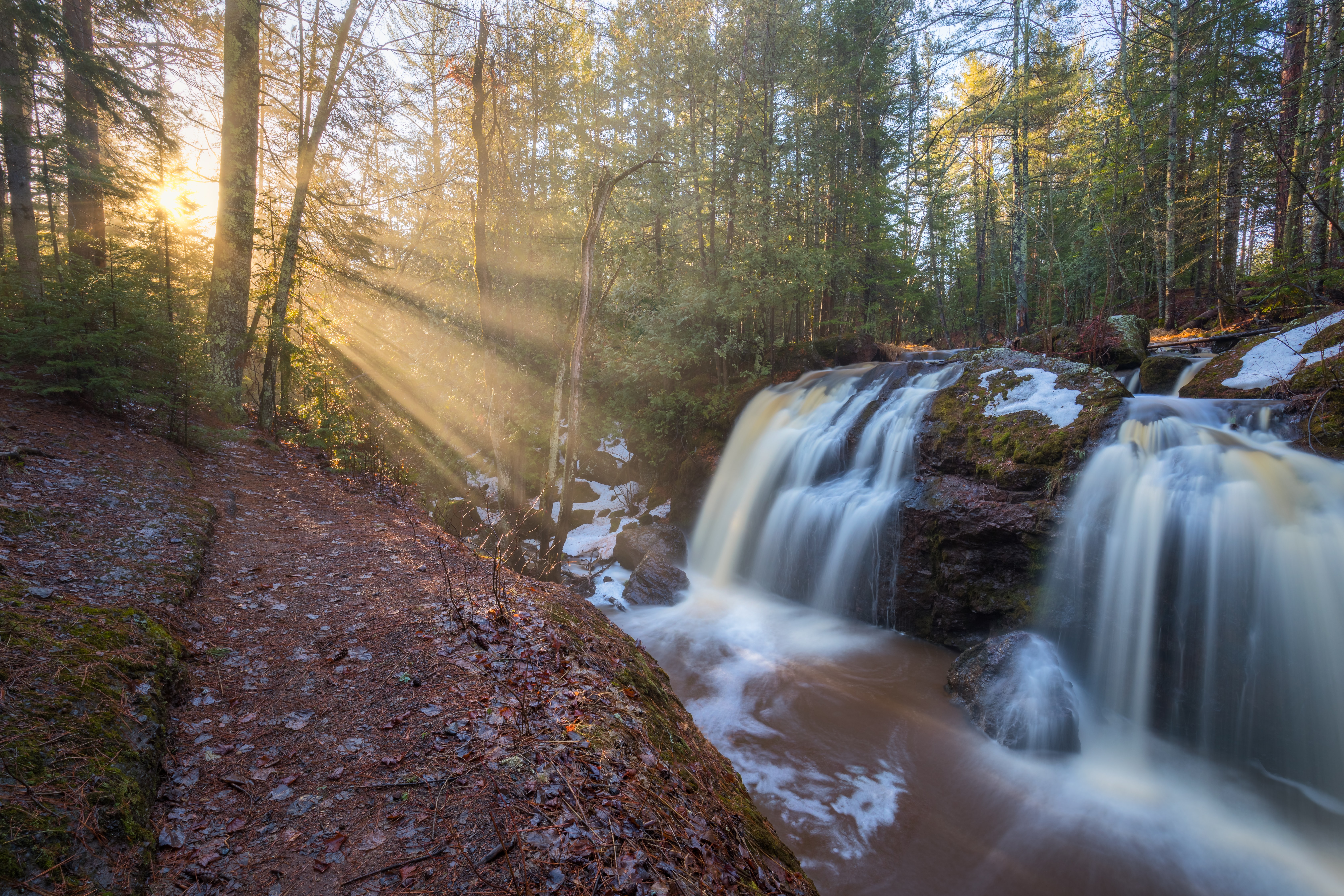 Morning light on the Falls, Amnicon, Wisconsin, USA