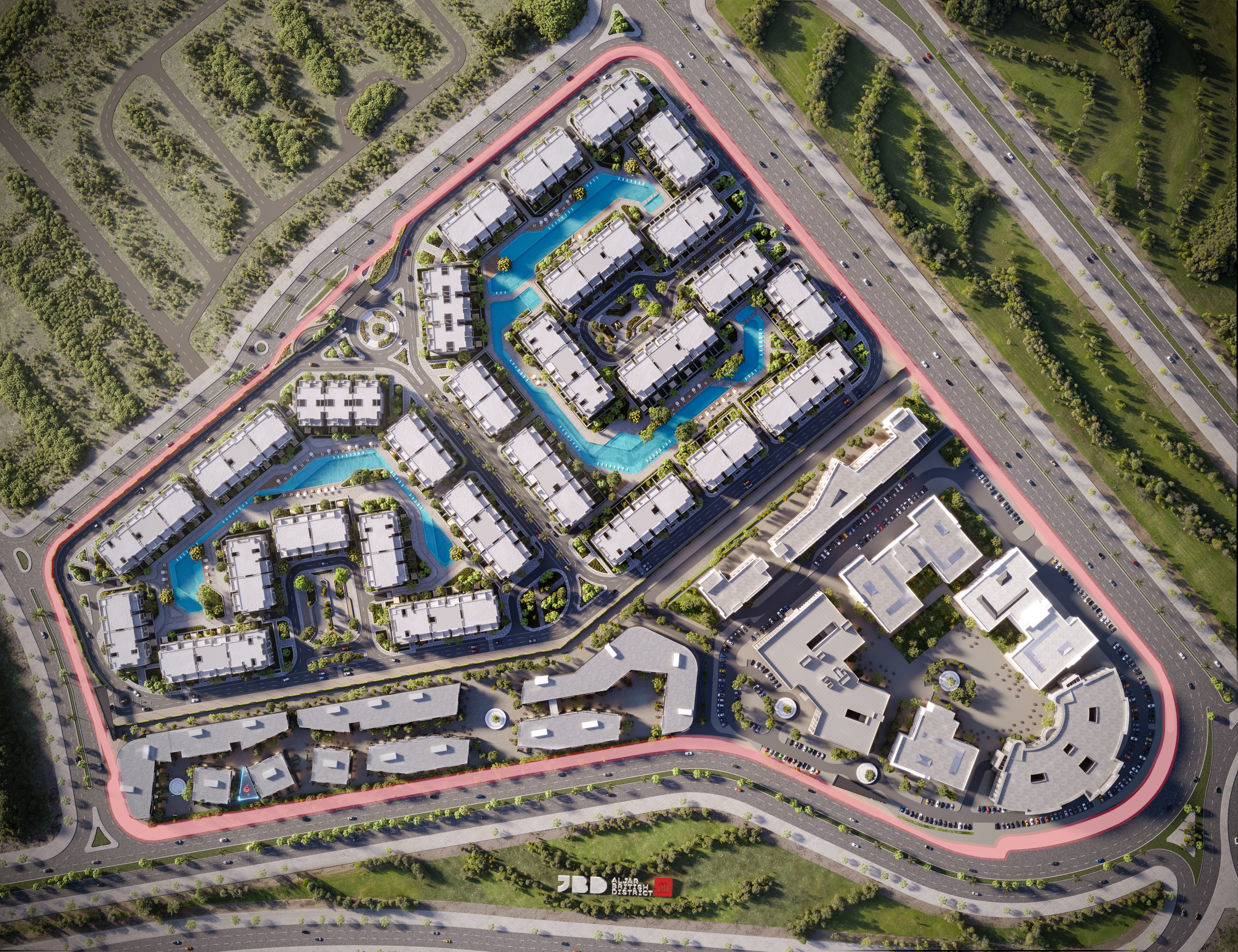 Masterplan for British District mixed-use development in New Cairo by AlJAR Development