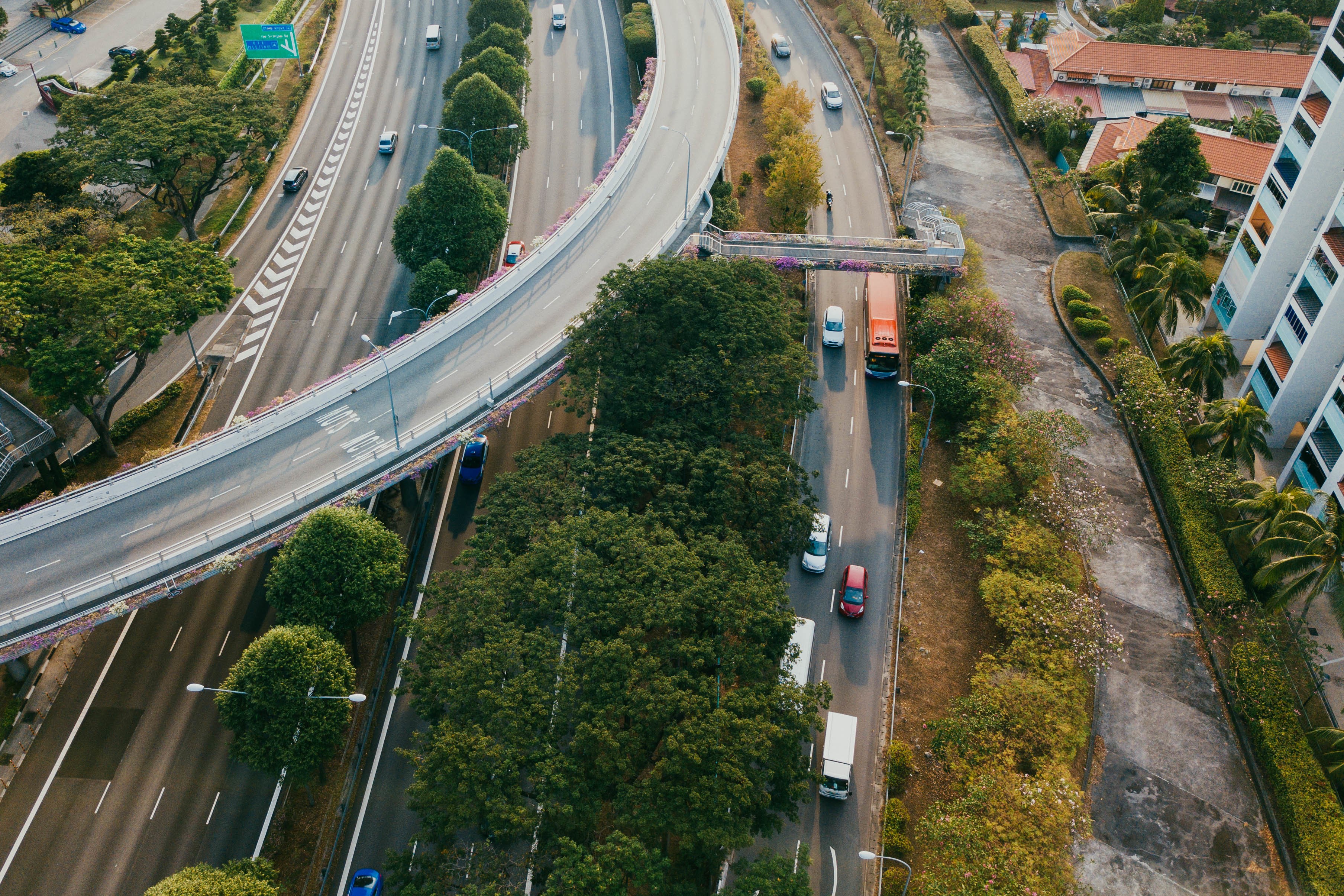 Overhead shot of a moving comapny truck
