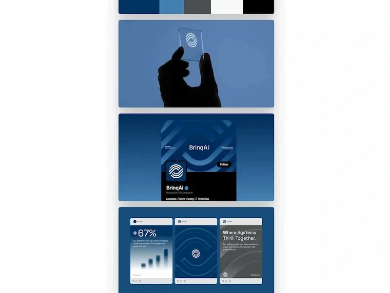 Scalable visual identity system components created by Bright Studios