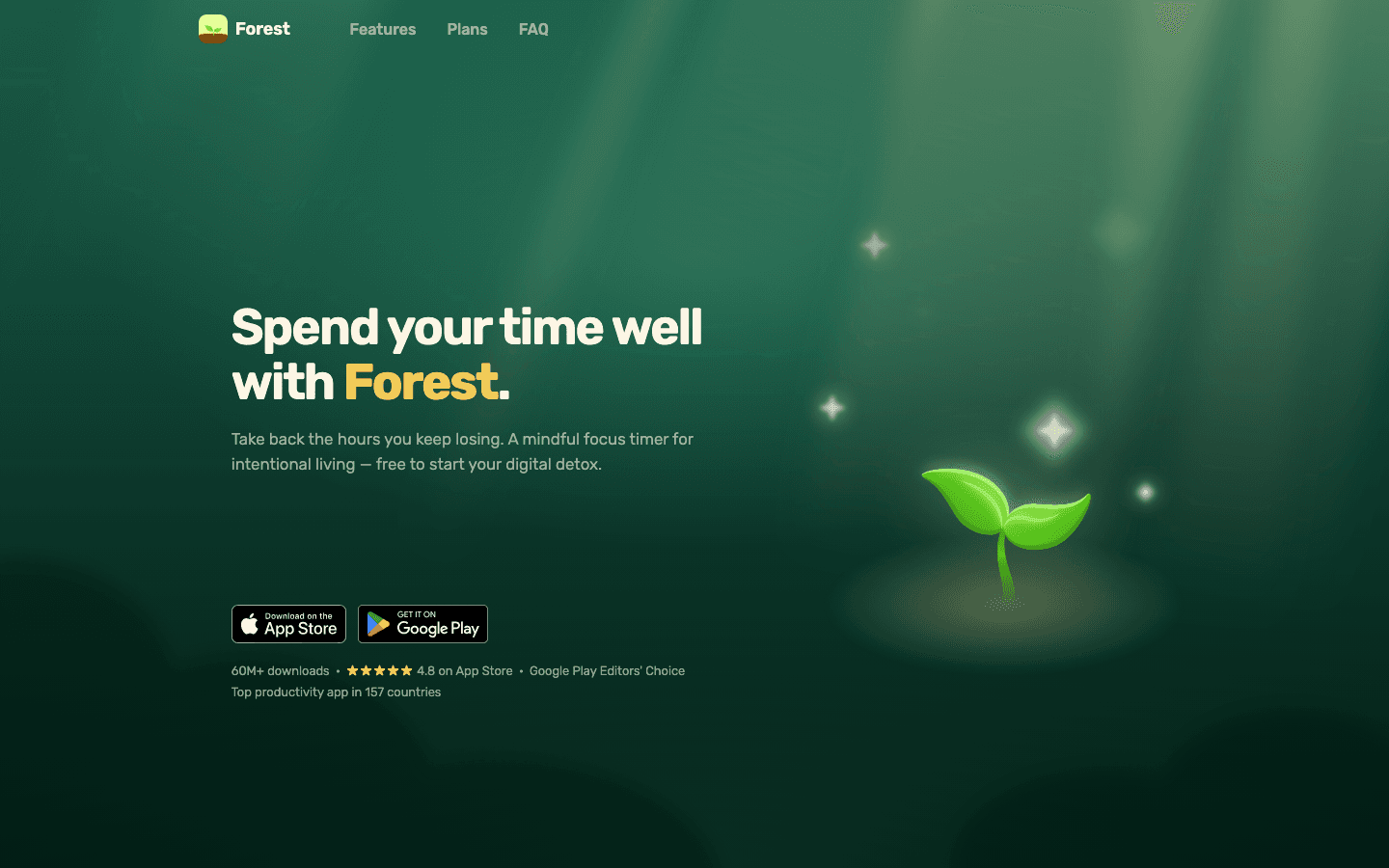 Forest focus timer app