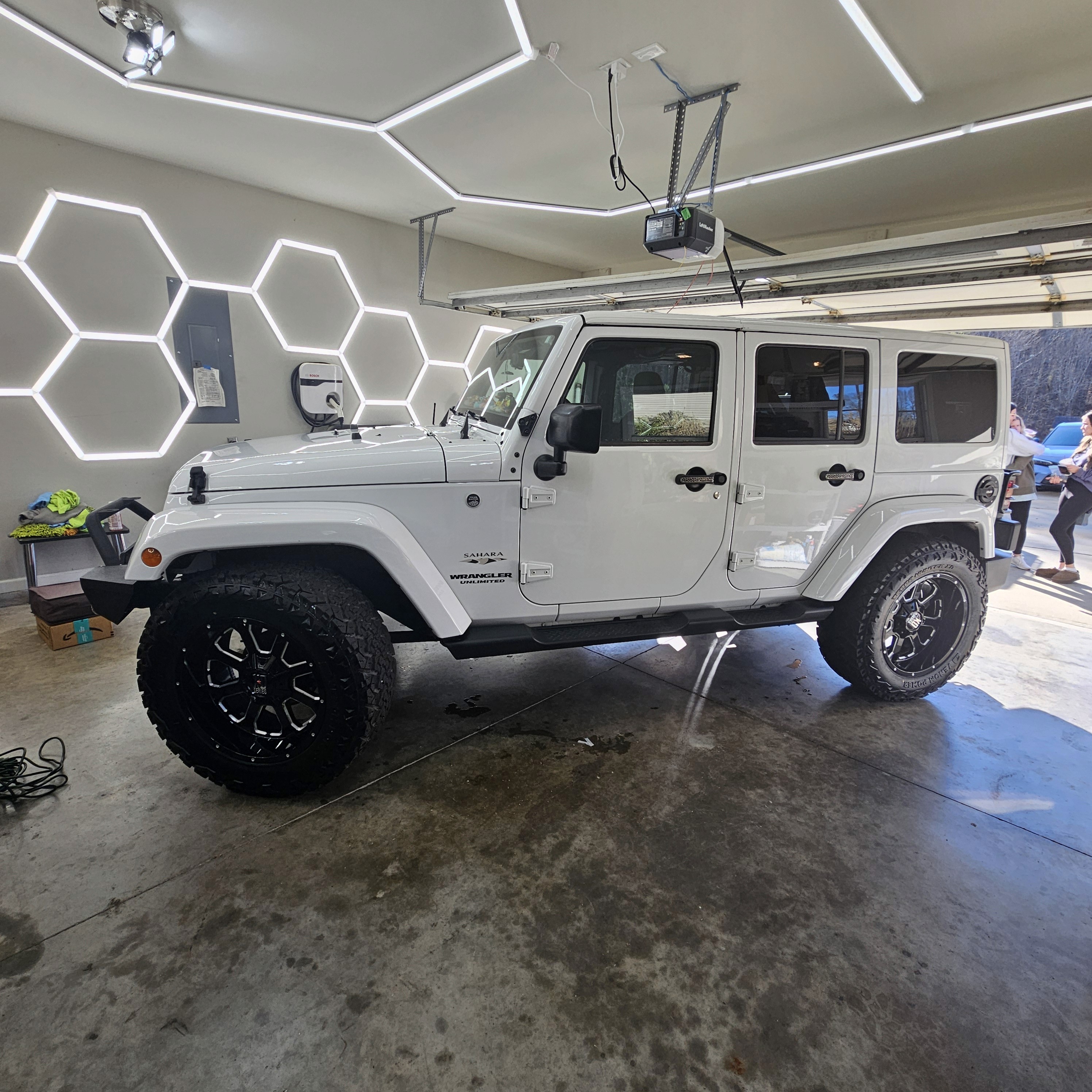 Full, complete detail on a 2015 Jeep Wrangler on-site in Buckhead.