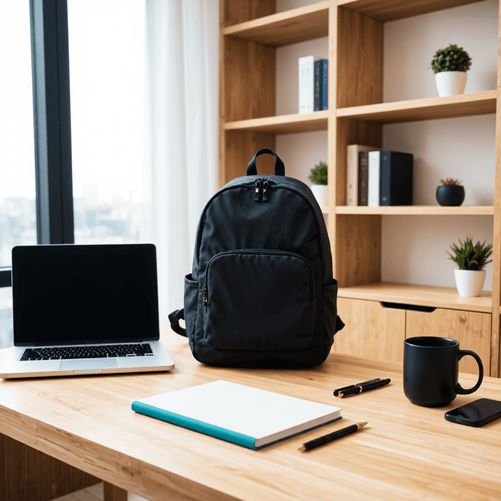 product photography of backpack
