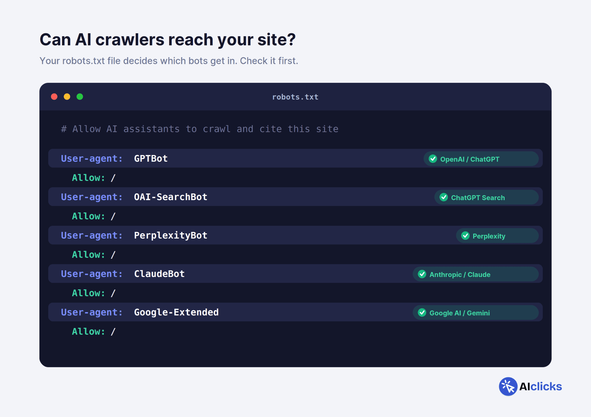 can ai crawlers reach your site