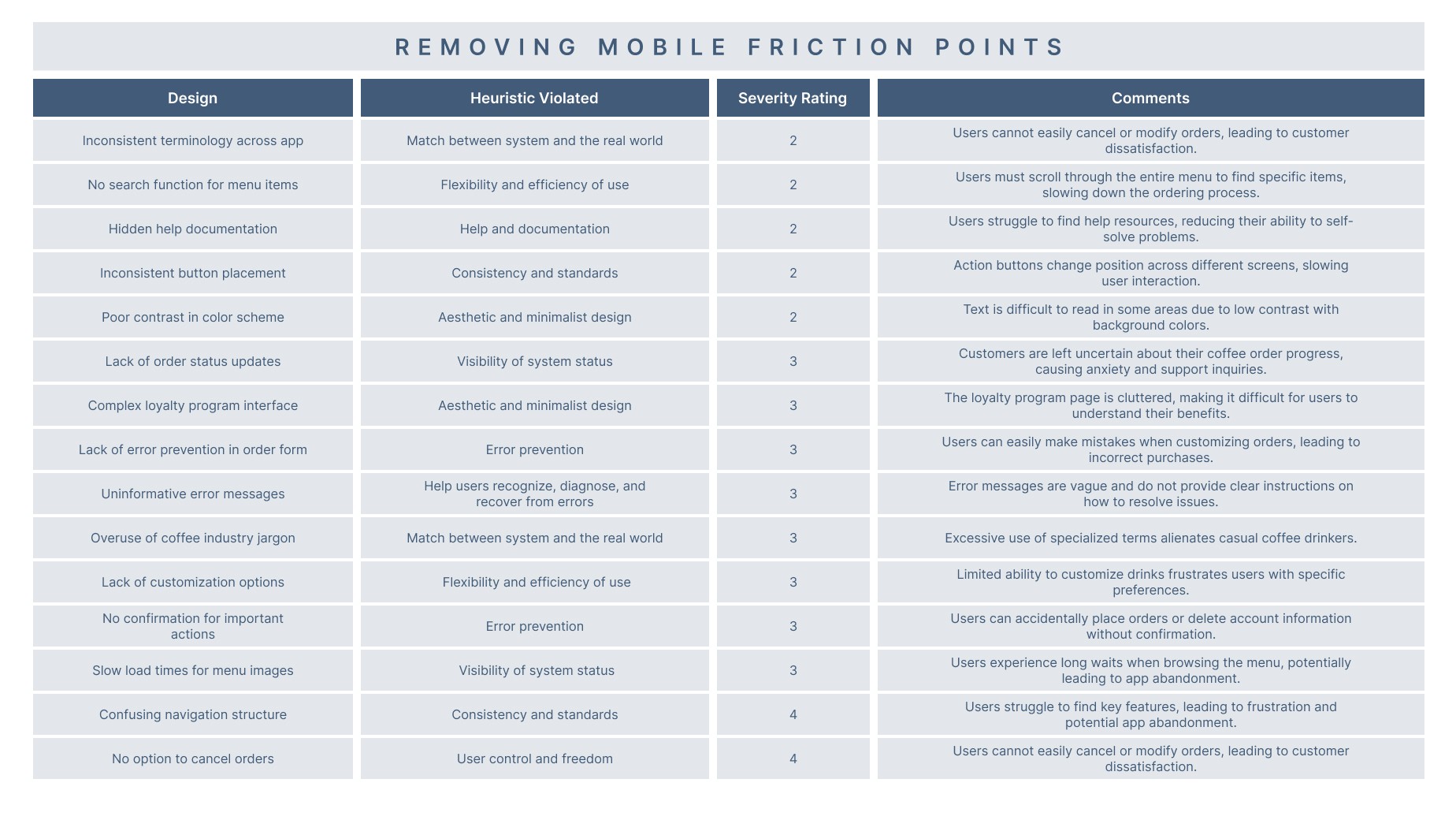 Mobile product architecture for multi-café ordering system