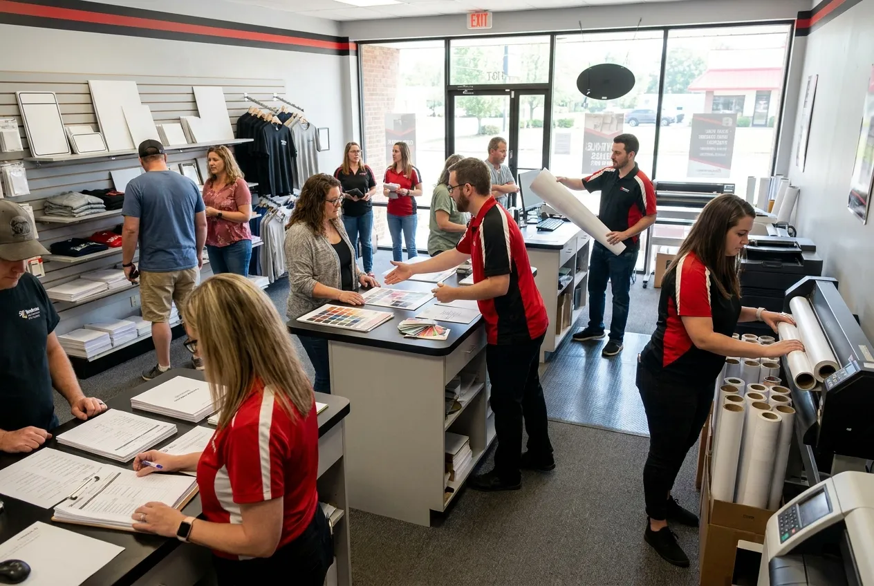 RockN' Socials office meeting at a Digital Marketing Agency workspace.