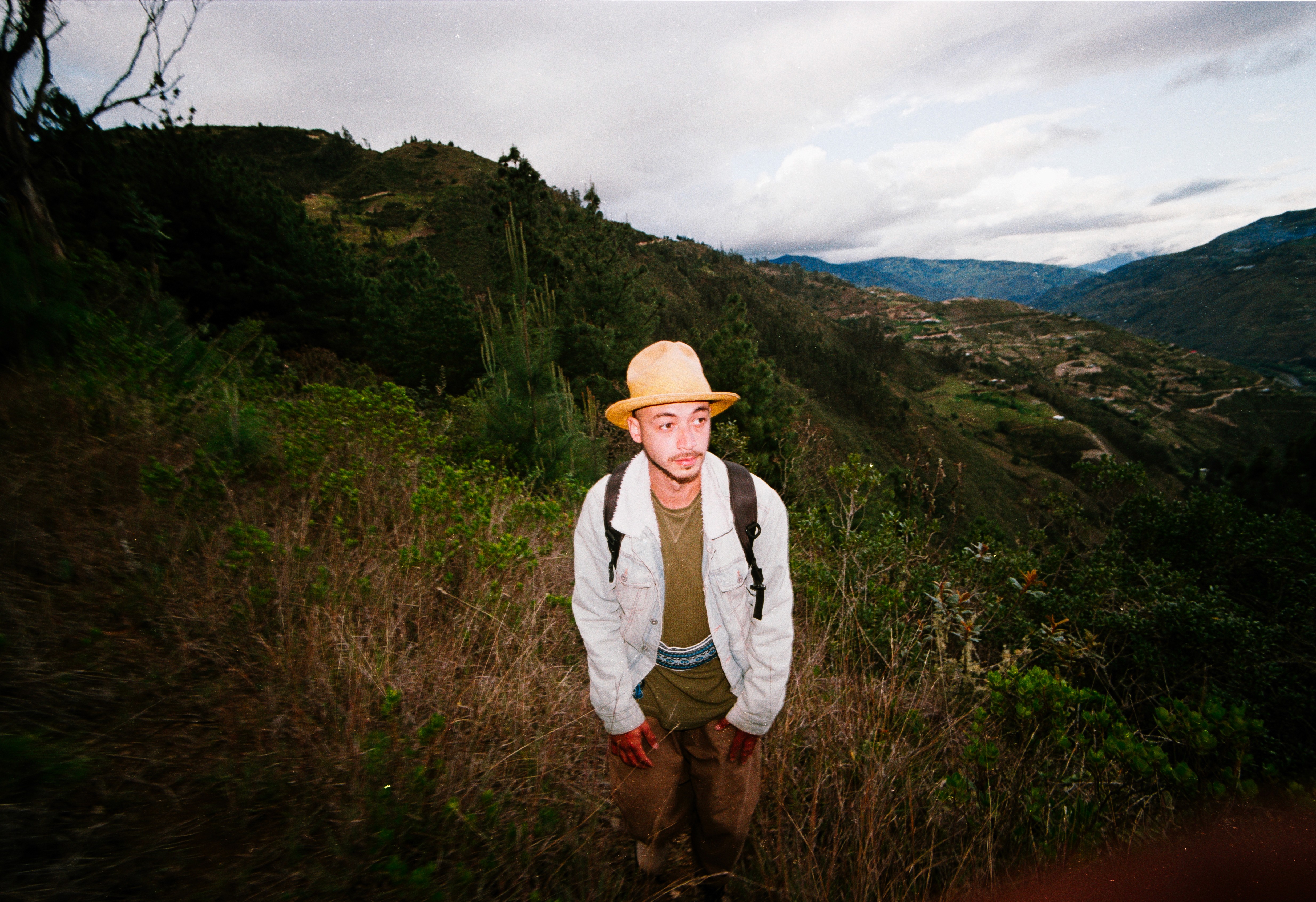 Person during an ayuhuaska retreat in Ecuador